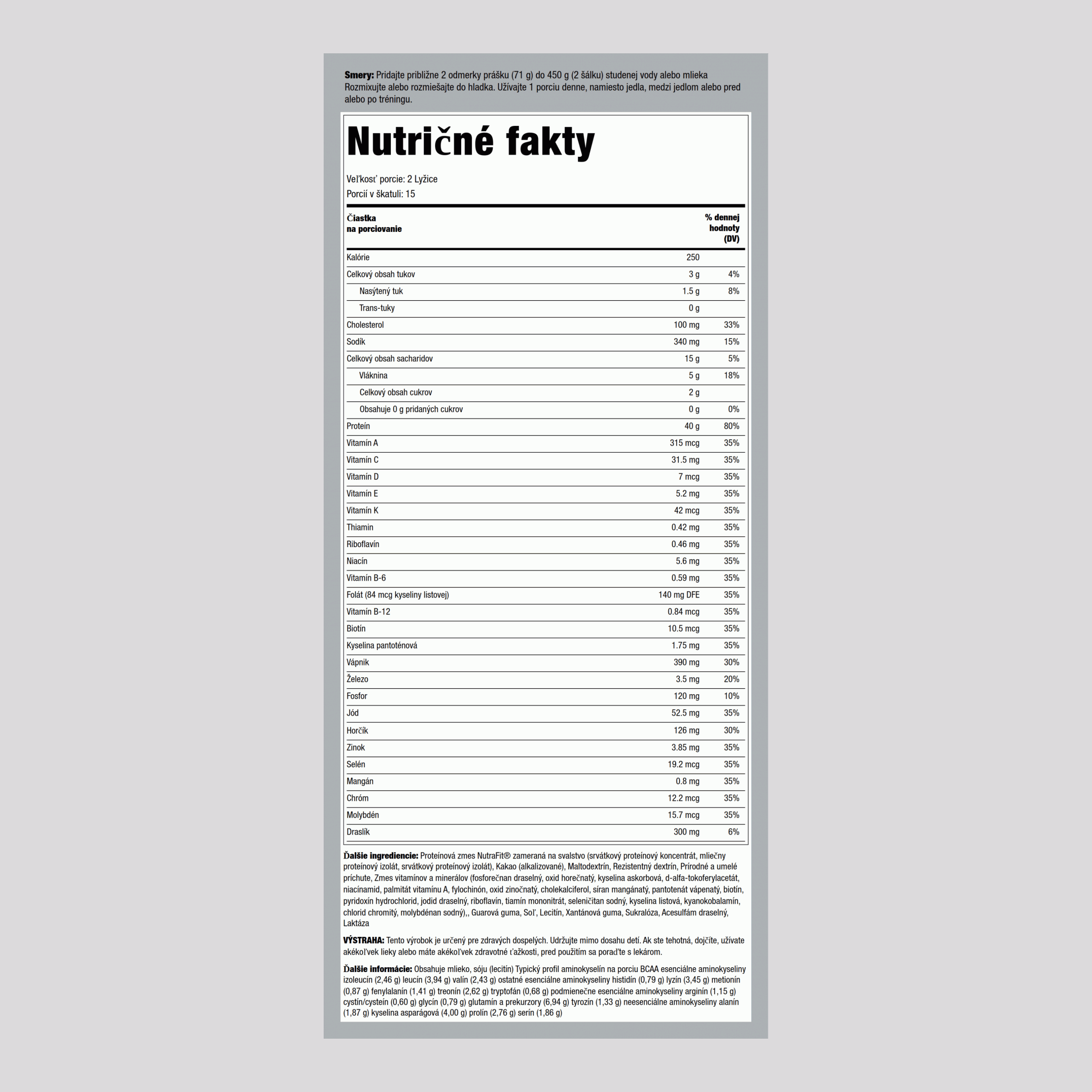 Náhrada jedla Shake NutraFit (tmavá čokoláda) 2.34 lb 1.065 kg Fľaša    