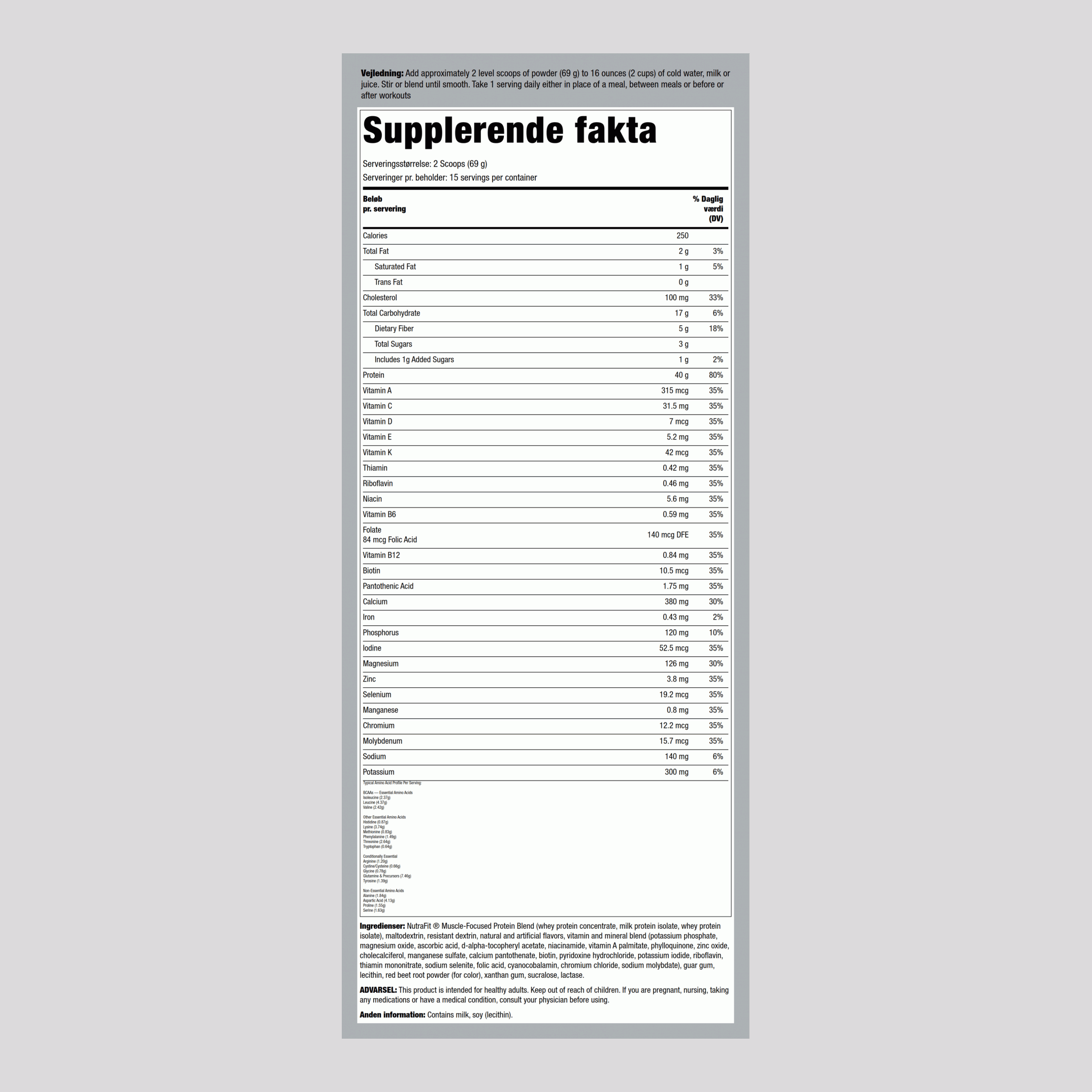 Måltiderstatningsshake fra Nutrafit (jordbærhvirvel) 2.28 pund 1.035 Kg Flaske    