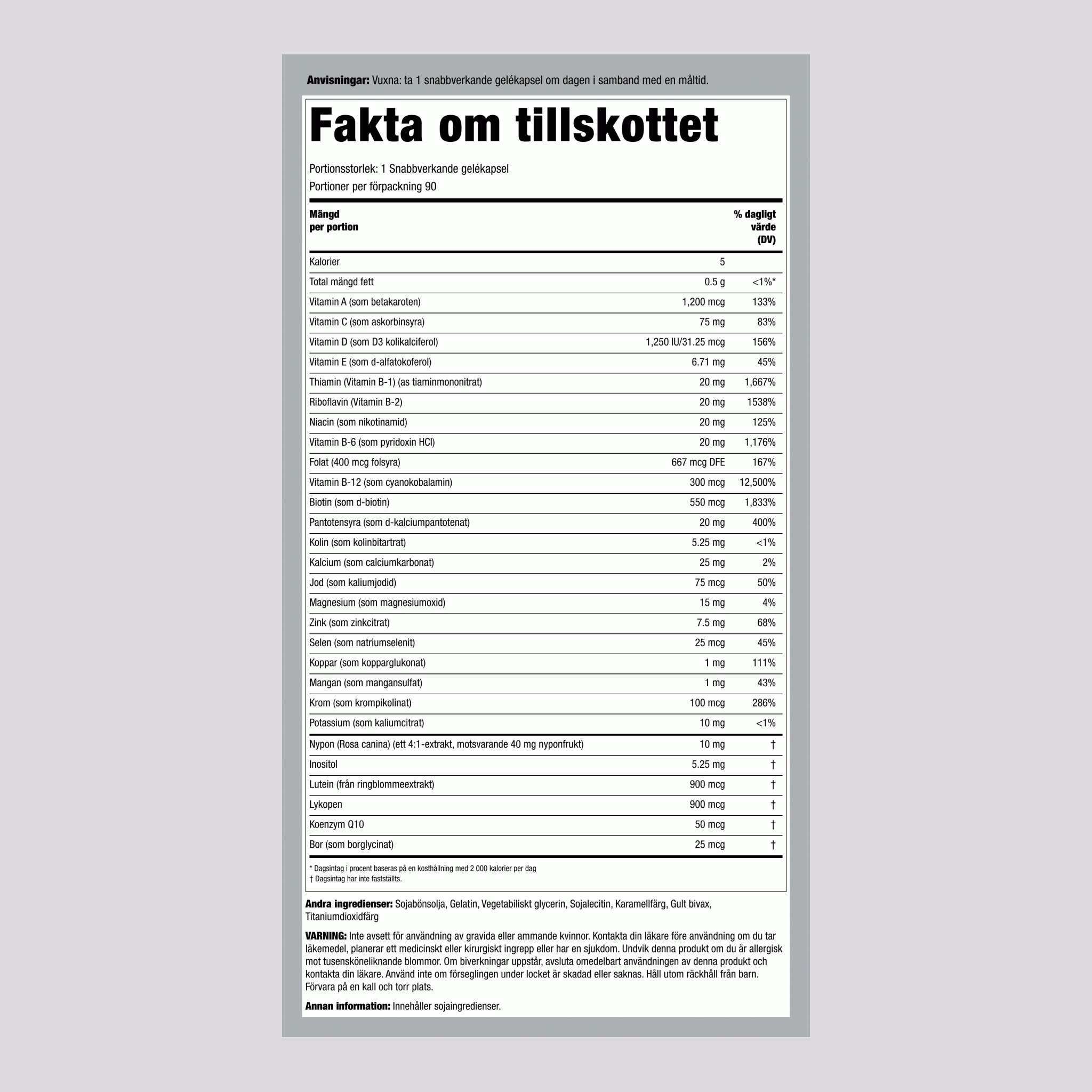 Fitness Multi 1 90 Snabbverkande gelékapslar       