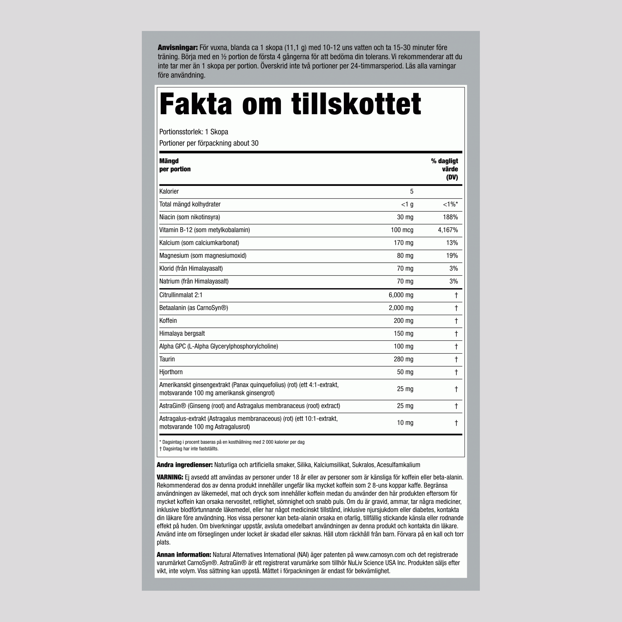 Modra malina za krepitev pred vadbo 11.746 unča 333 g Steklenica 2 Steklenice 