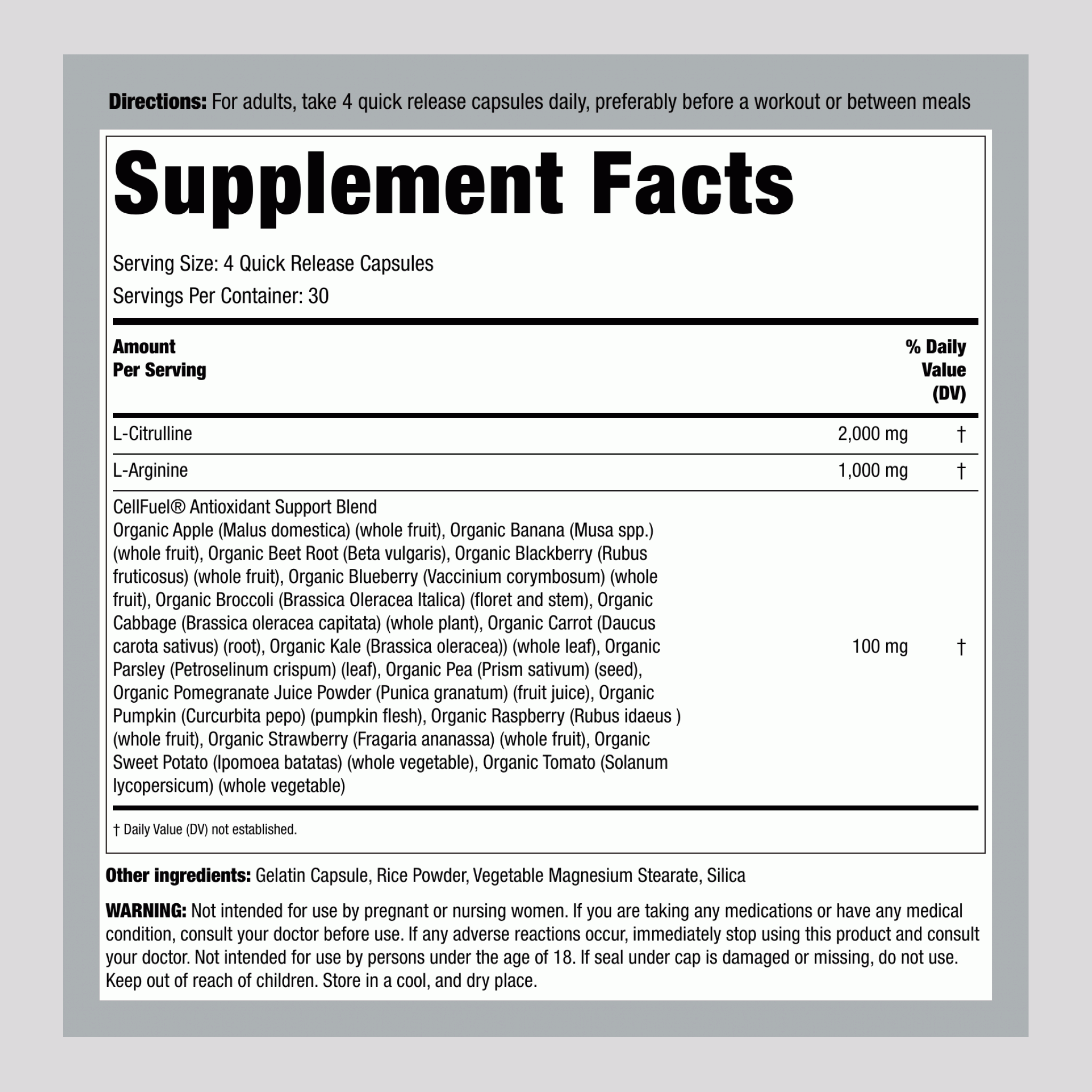 Nitric Oxide Max, 120 膠囊