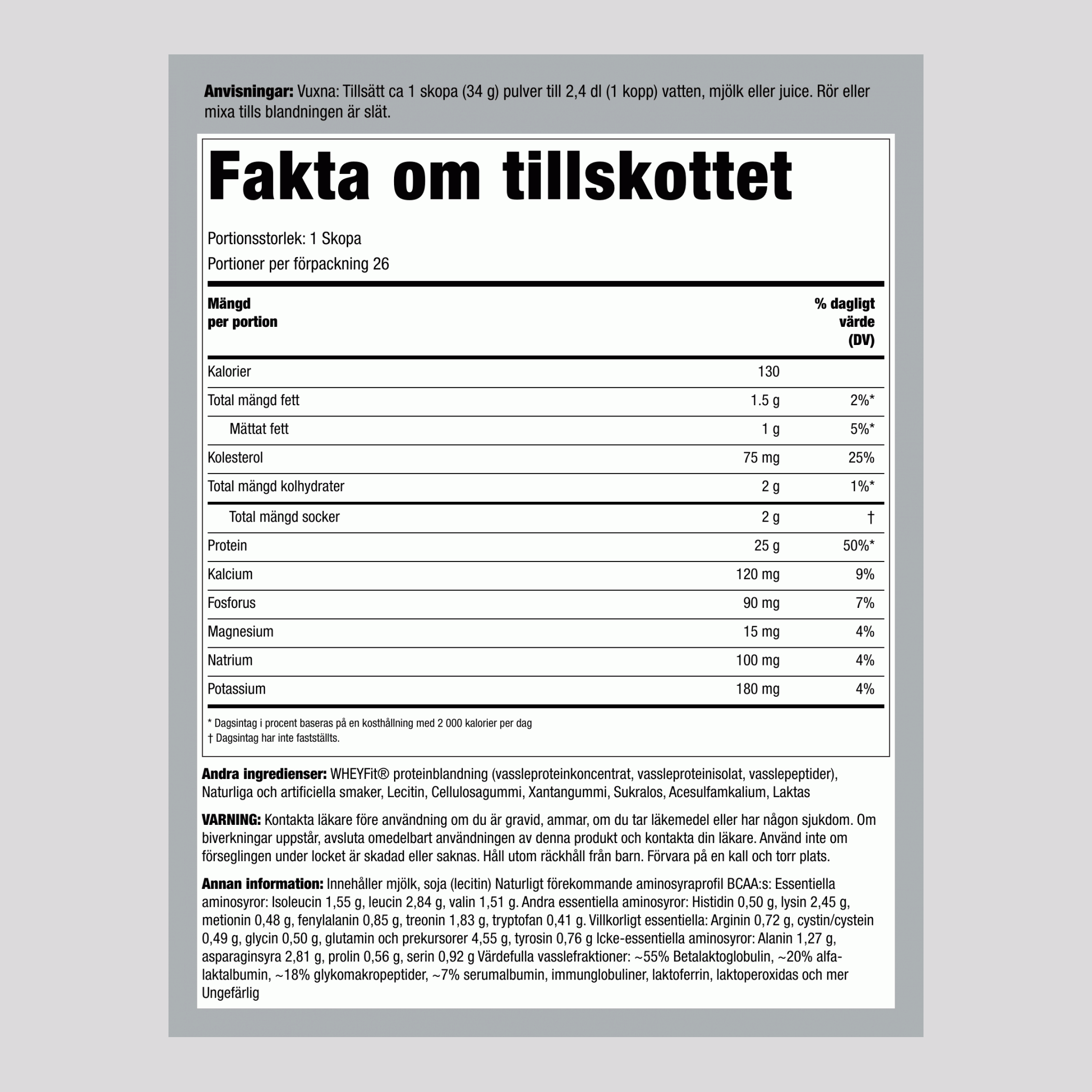 WheyFit-protein (krämig vanilj) 2 kg 908 g Flaska    