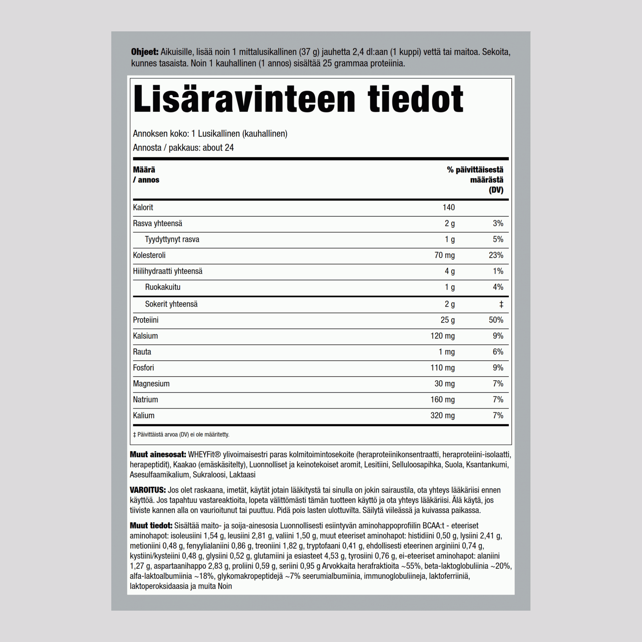 WheyFit-proteiini (hollantilainen suklaa) 2 lb 908 g Pullo    