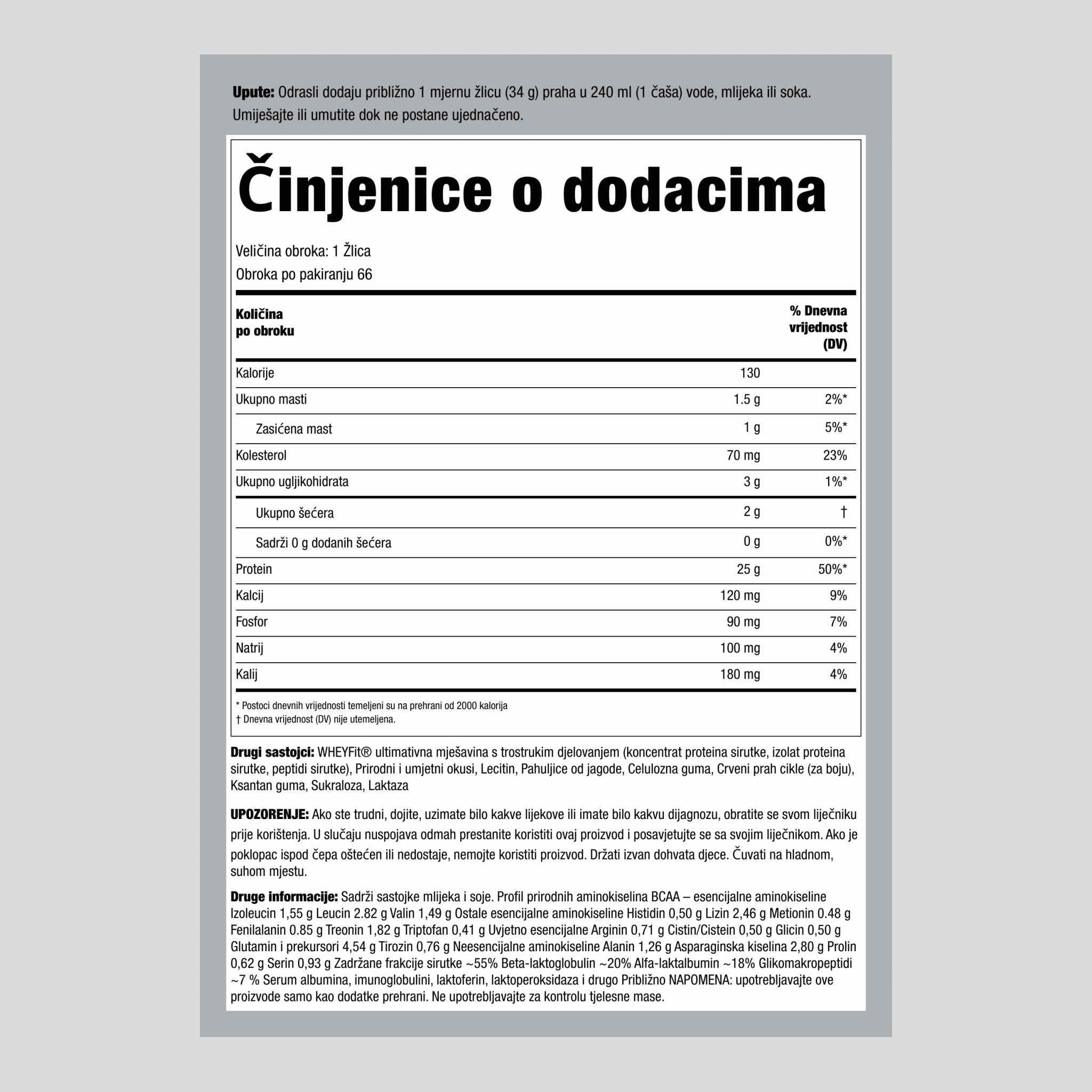 Bjelančevine WheyFit (kovitlac od jagode) 5 lb 2.268 Kilogrami Boca    