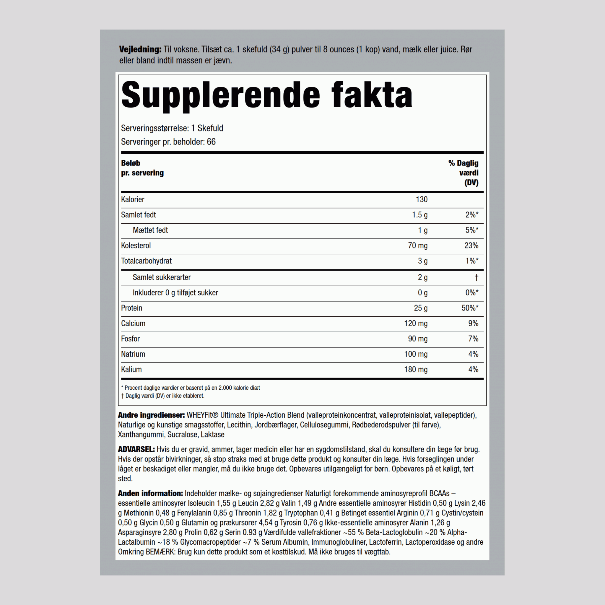 WheyFit-protein (jordbærhvirvel) 5 pund 2.268 Kg Flaske    