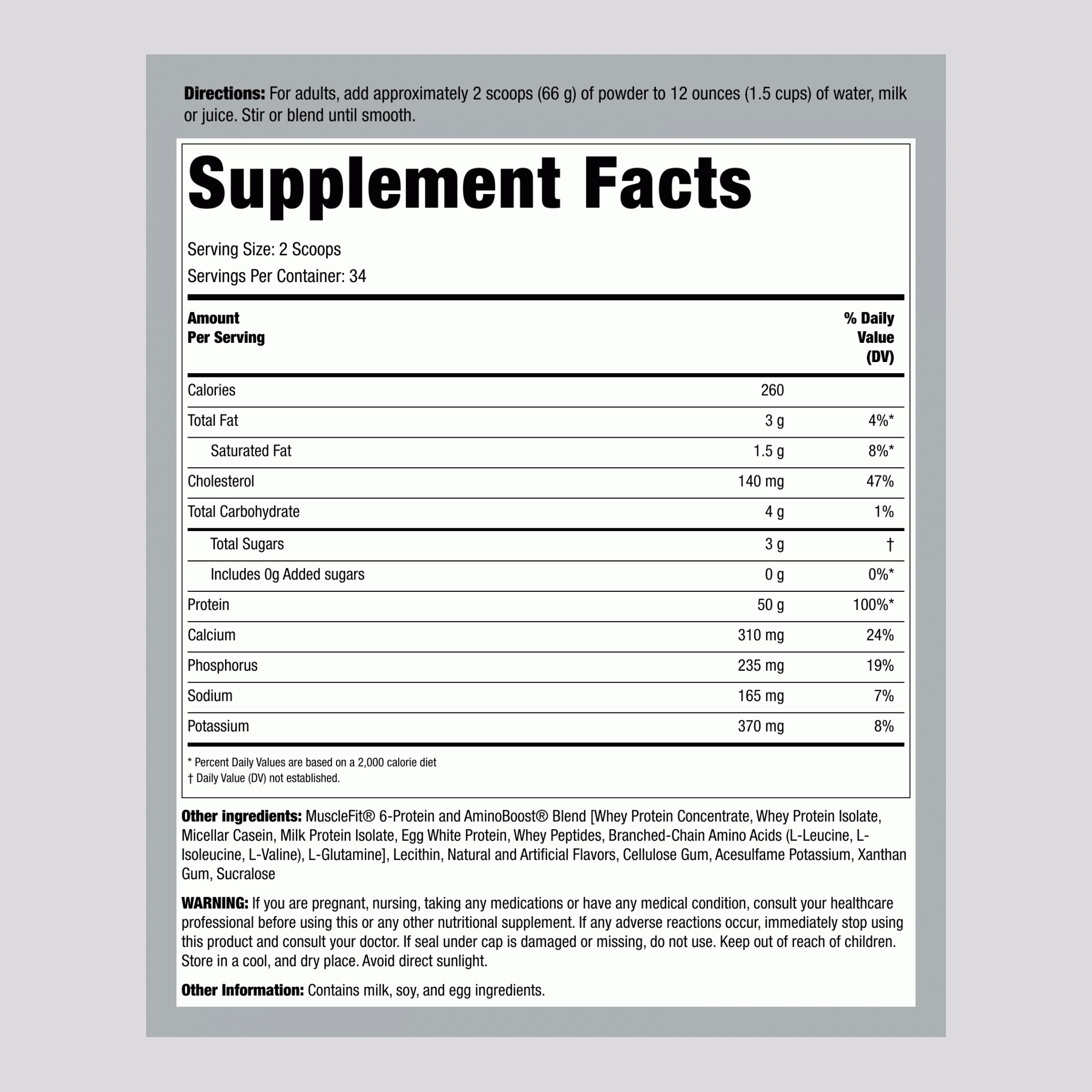 MuscleFit Protein Powder (Glazed Vanilla Bean Doughnuts), 5 lb (2.268 kg) Bottle