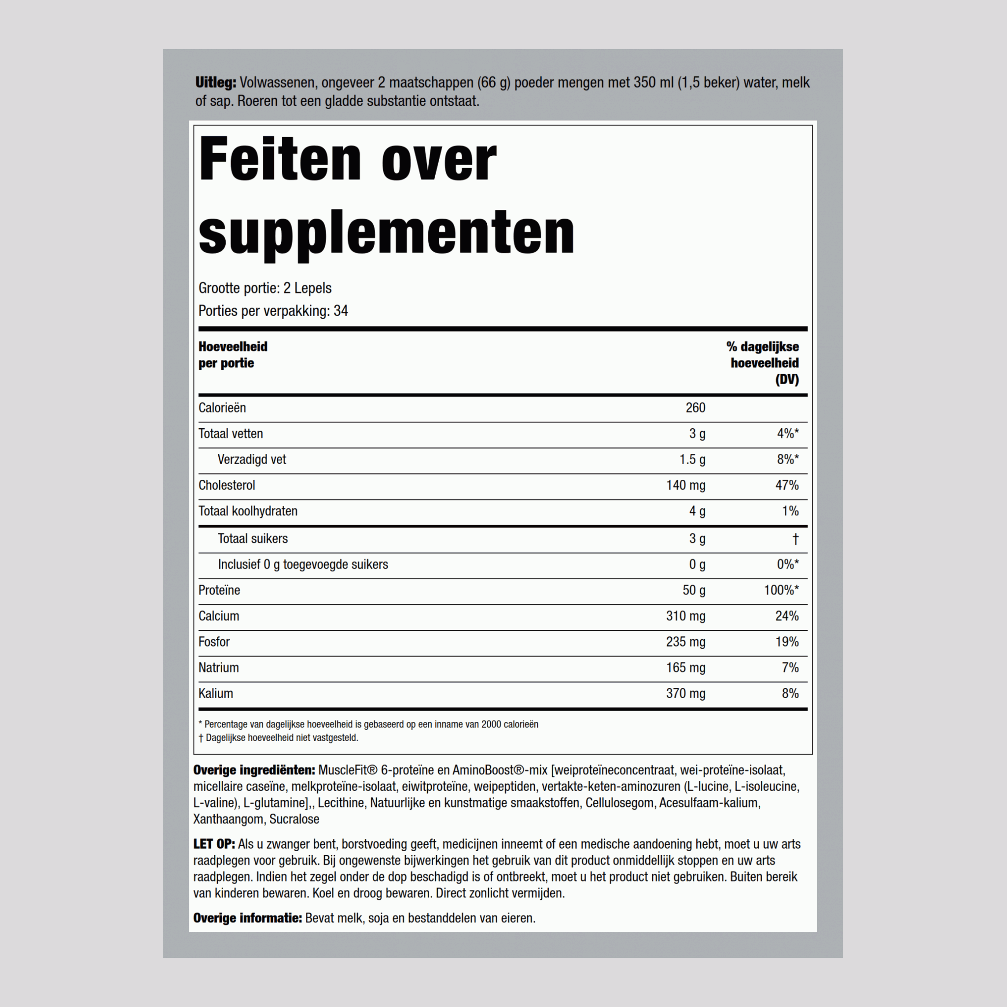 MuscleFIt proteïne (vanille-ijs) 5 pond 2.268 kg Fles    