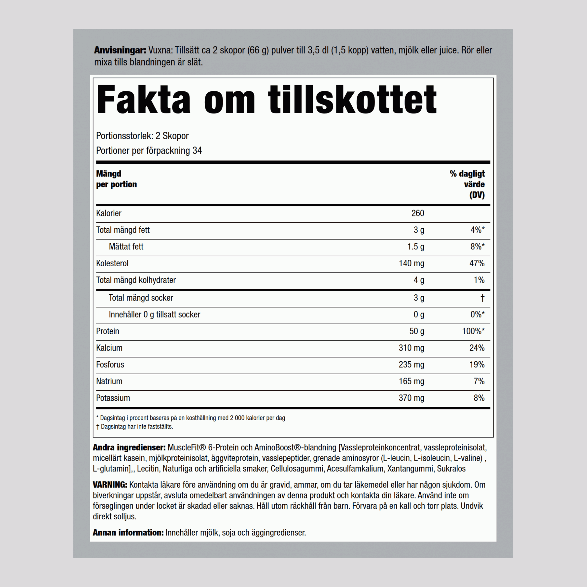 MuscleFit-protein (vaniljglass) 5 kg 2.268 kg Flaska    