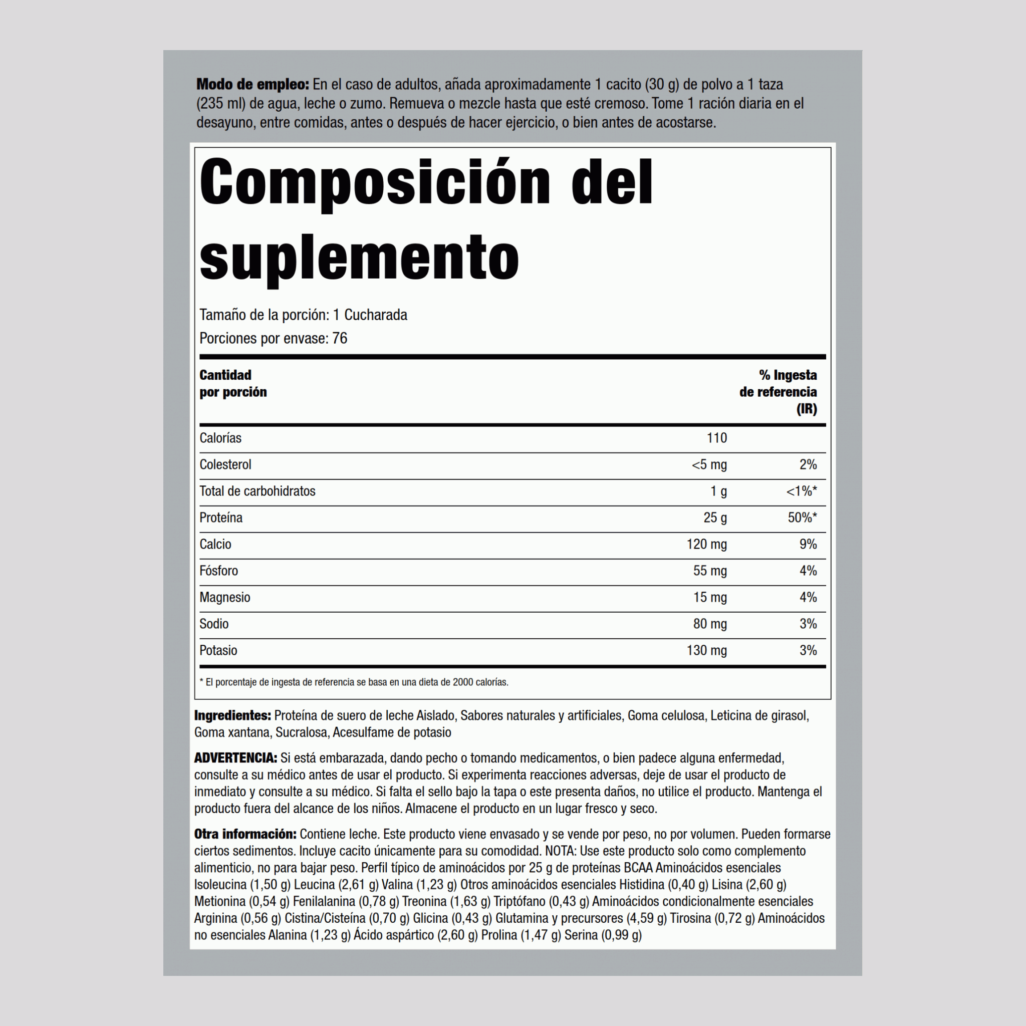 Proteína de suero de leche WheyFit Aislado (sabor Valiant Vanilla) 5 lb 2.268 Kg Botella/Frasco    