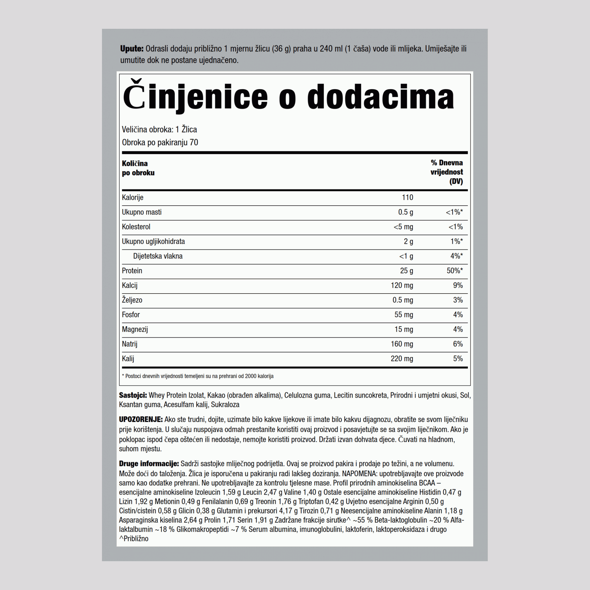 Bjelančevine sirutke WheyFit Izolat (dekadentna nizozemska čokolada)  5 lb 2.268 Kilogrami Boca    