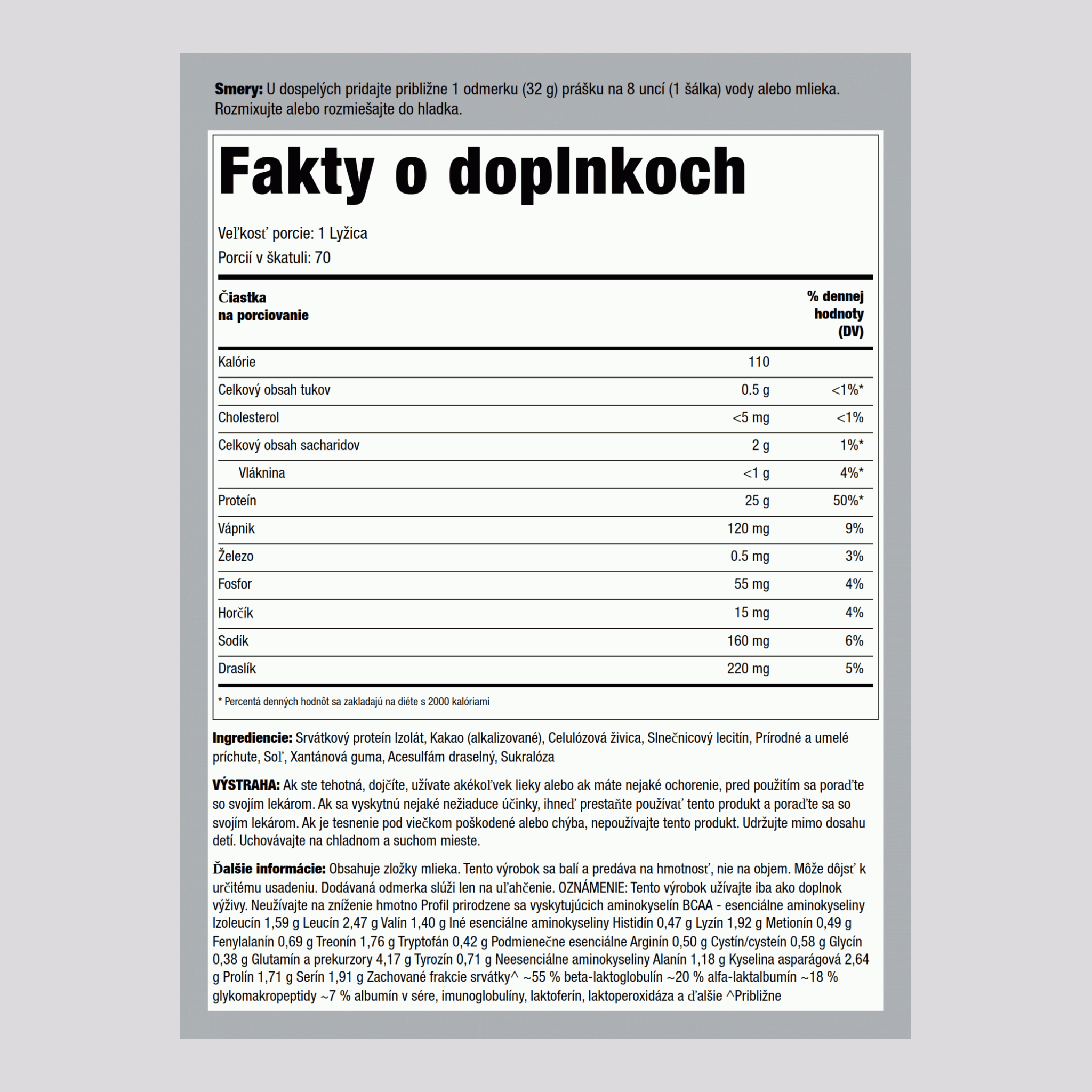 Srvátková bielkovina WheyFit Izolát (Dekadentná holandská čokoláda)  5 lb 2.268 kg Fľaša    