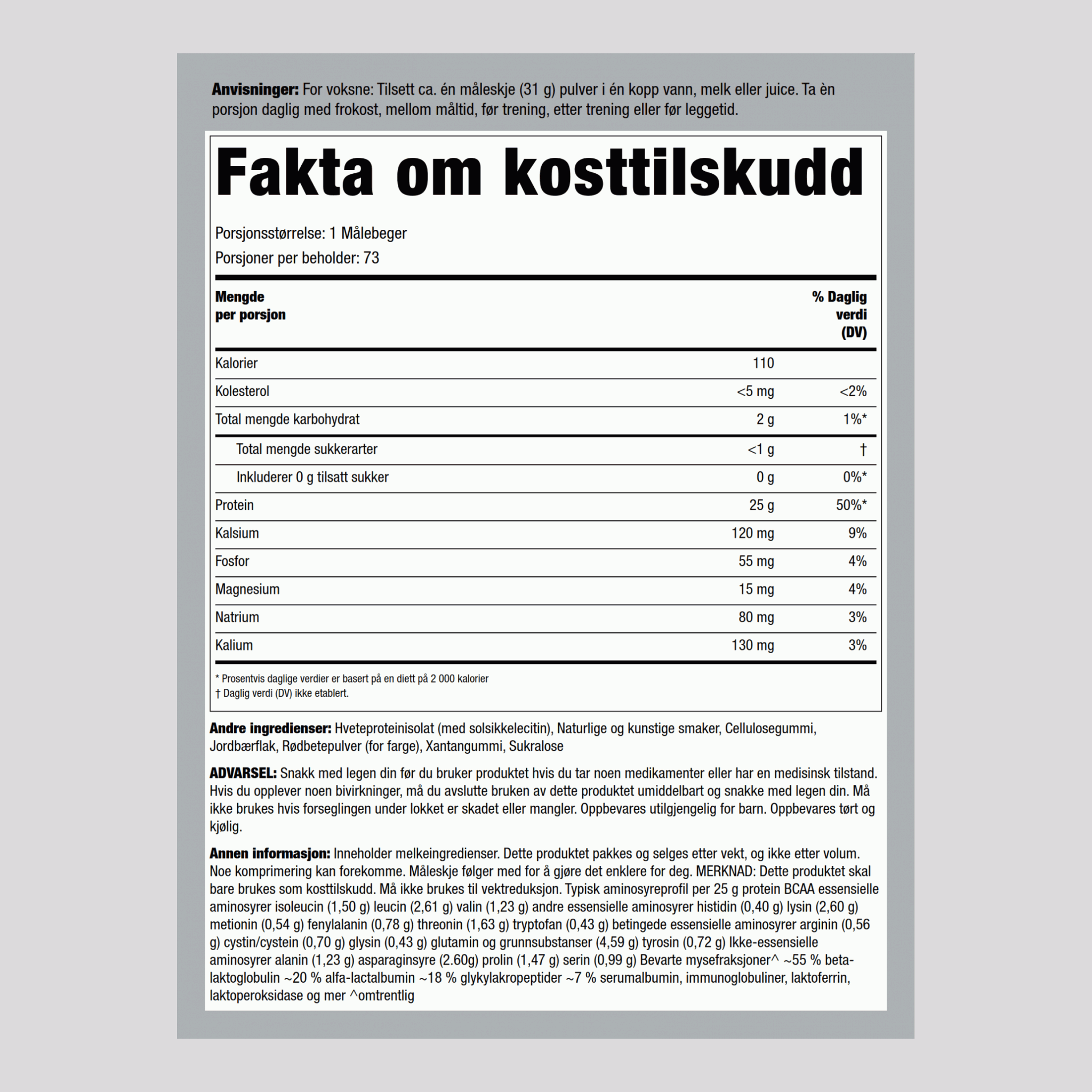 Myseprotein WheyFit Isolat (Markjordbæreksplosjon)  5 pund 2.268 kg Flaske    