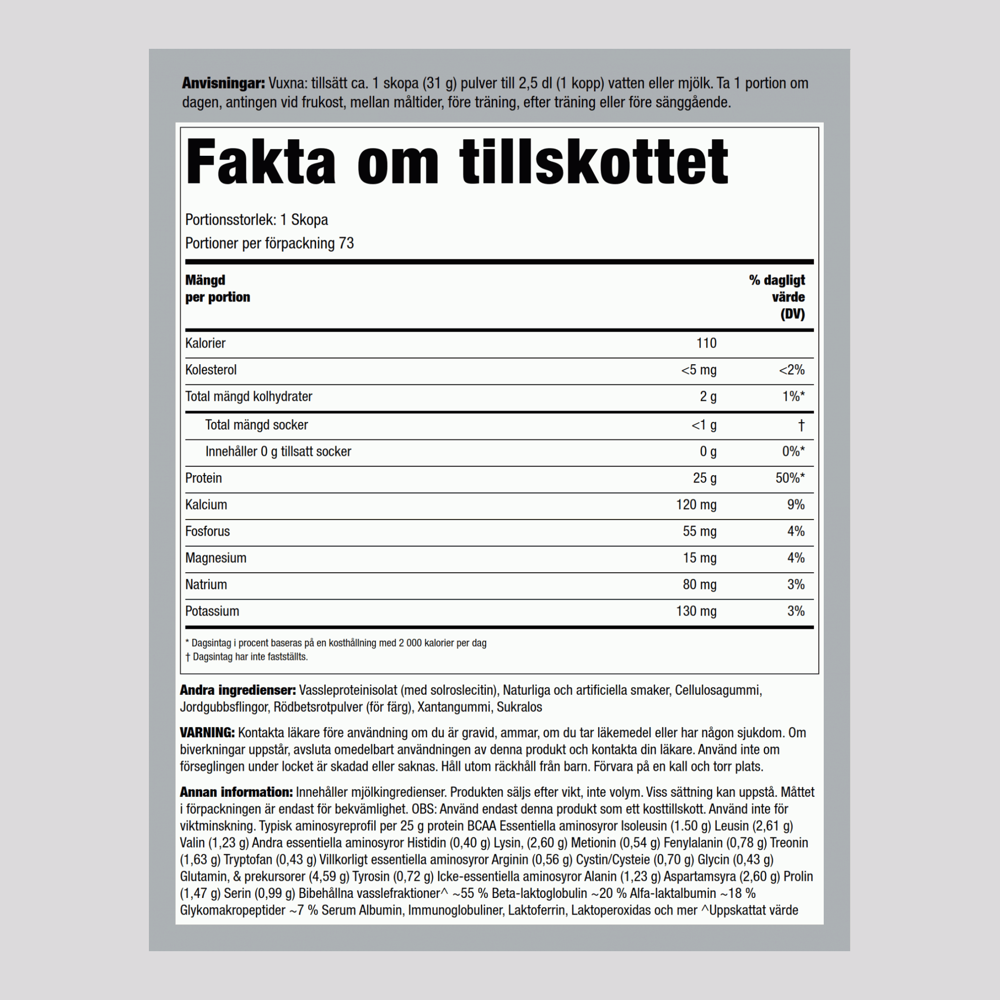 Vassleprotein WheyFit Isolat (vild jordgubbsexplosion)  5 kg 2.268 kg Flaska    