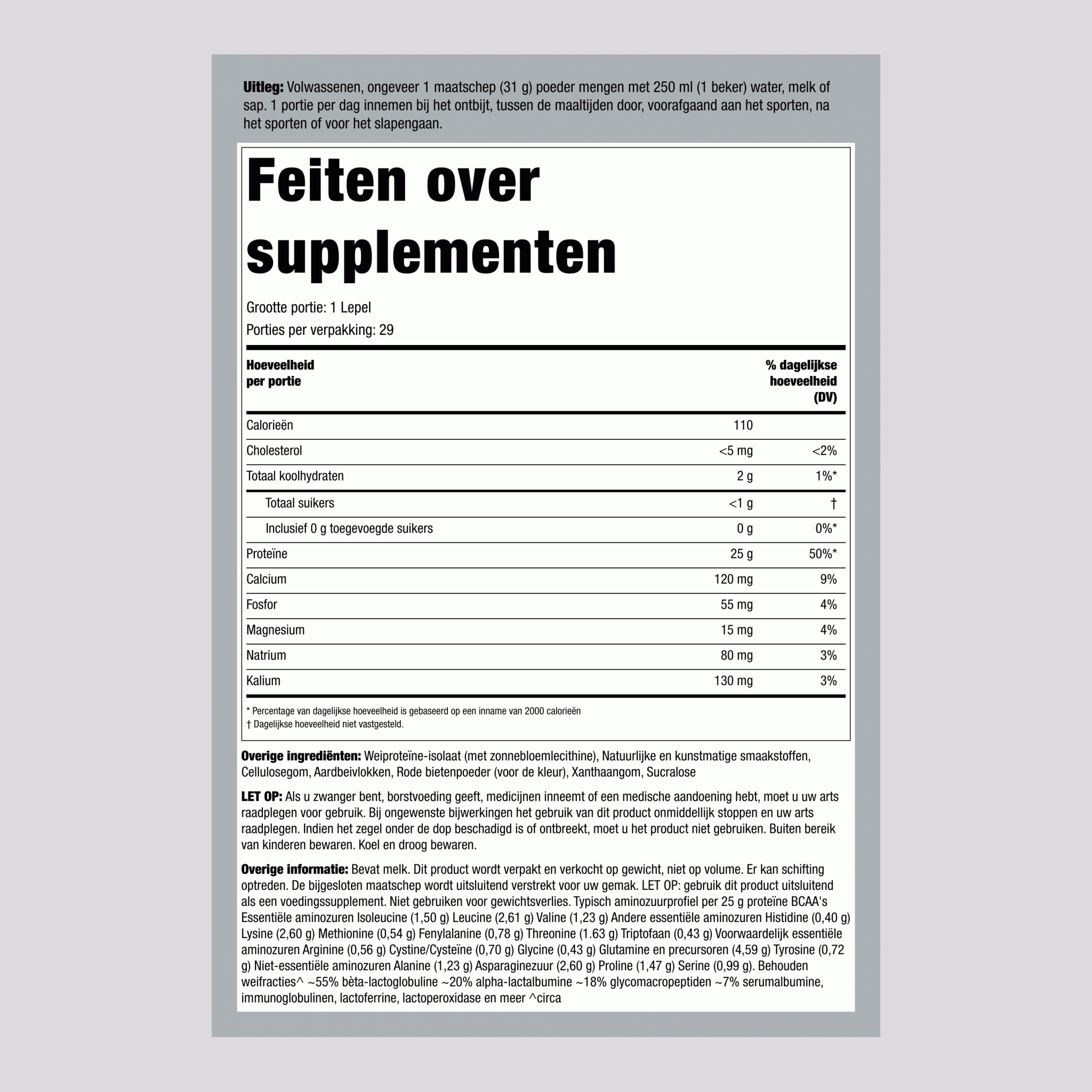 Weiproteïne WheyFit Geïsoleerde stof (Wilde aardbeienexplosie)  2 pond 908 g Fles    