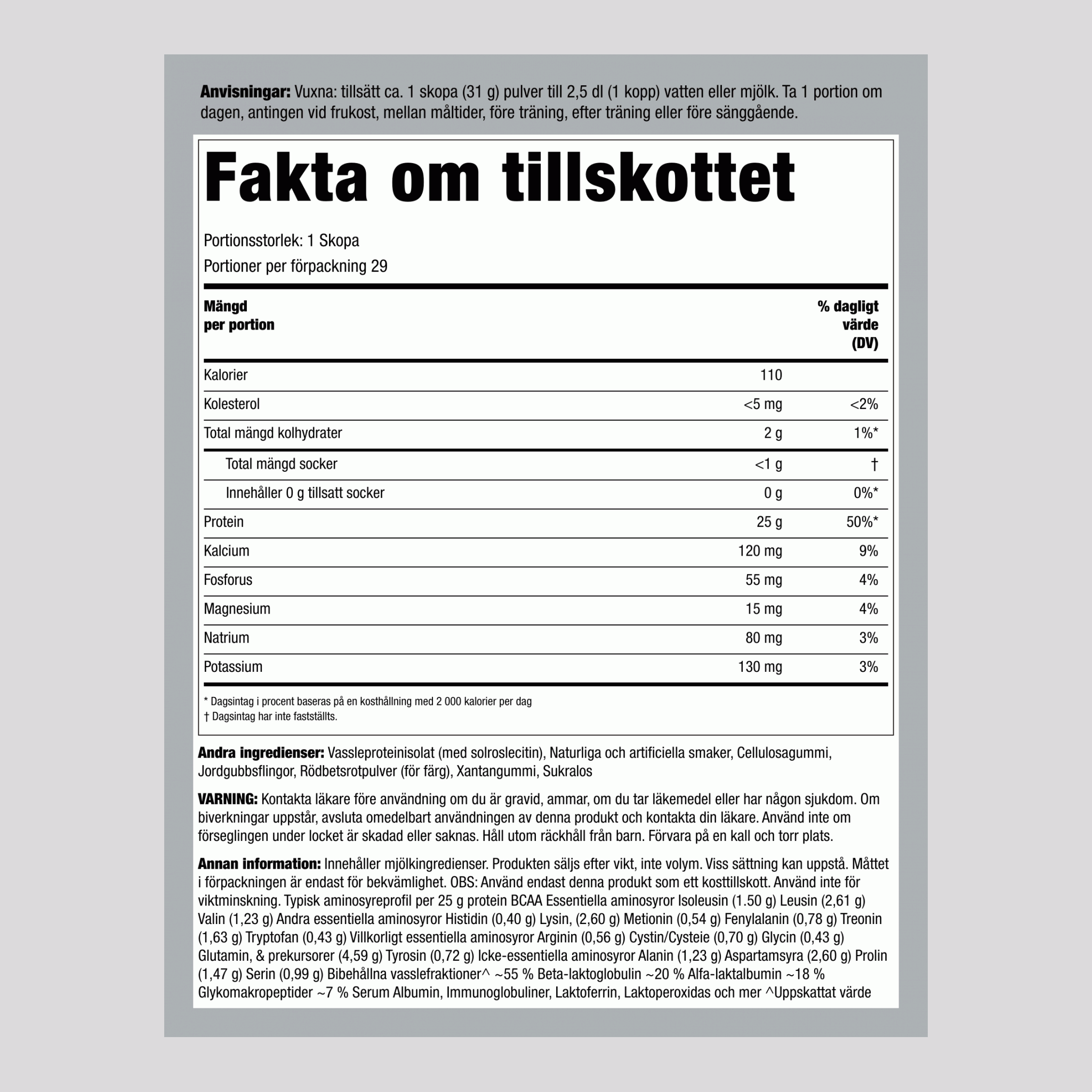 Vassleprotein WheyFit Isolat (vild jordgubbsexplosion)  2 kg 908 g Flaska    