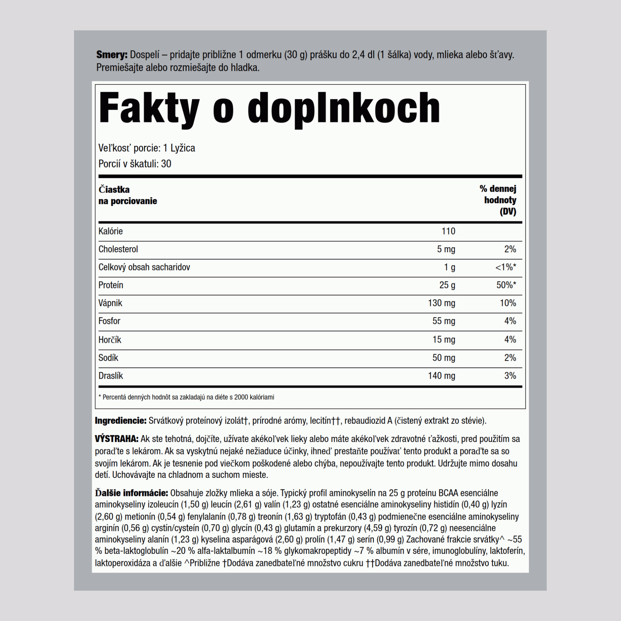 Srvátková bielkovina WheyFit Izolát (prírodná vanilka) 2 lb 908 g Fľaša    