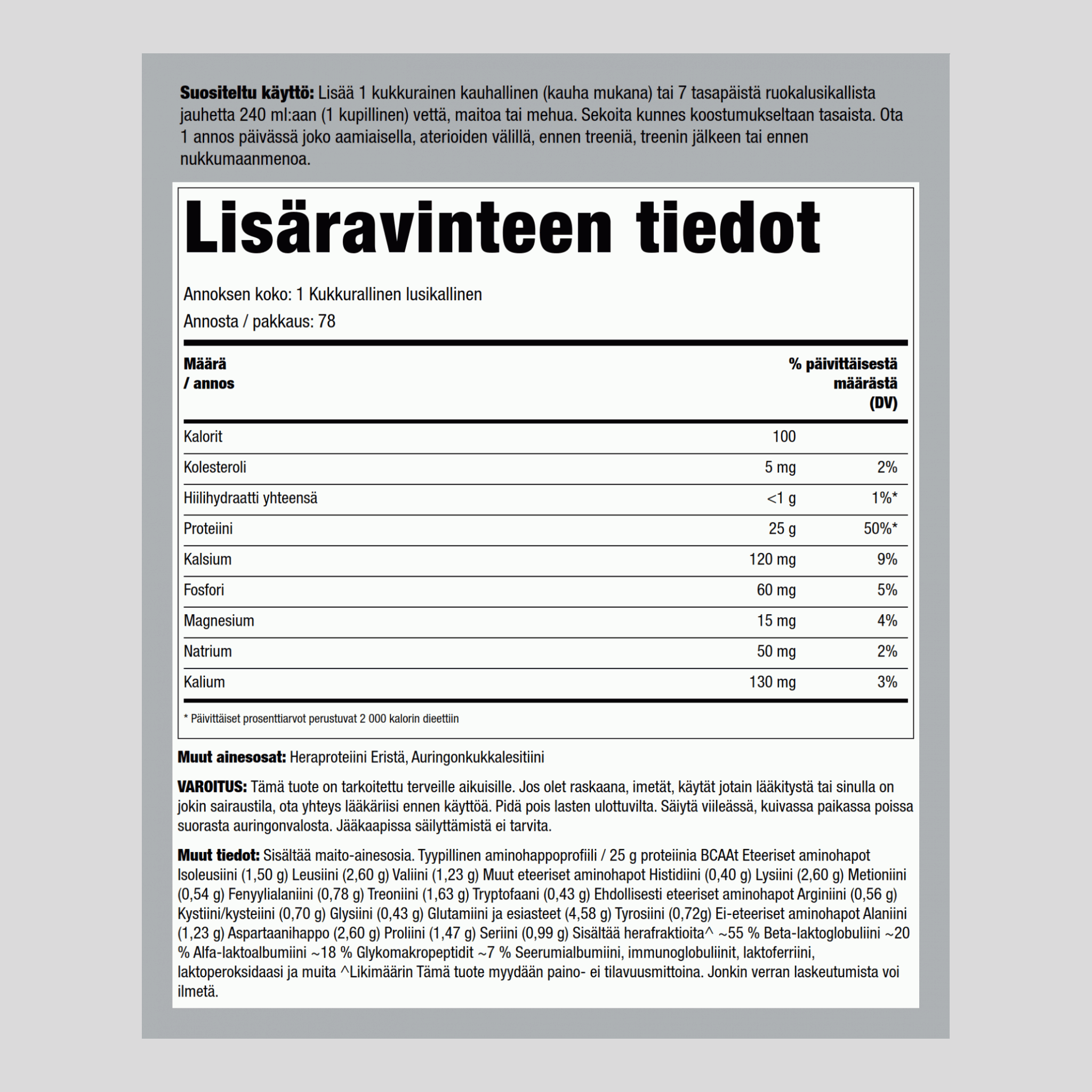 100% WheyFit Eristä (maustamatonta ja makeuttamatonta) 5 lb 2.268 Kg Pullo    