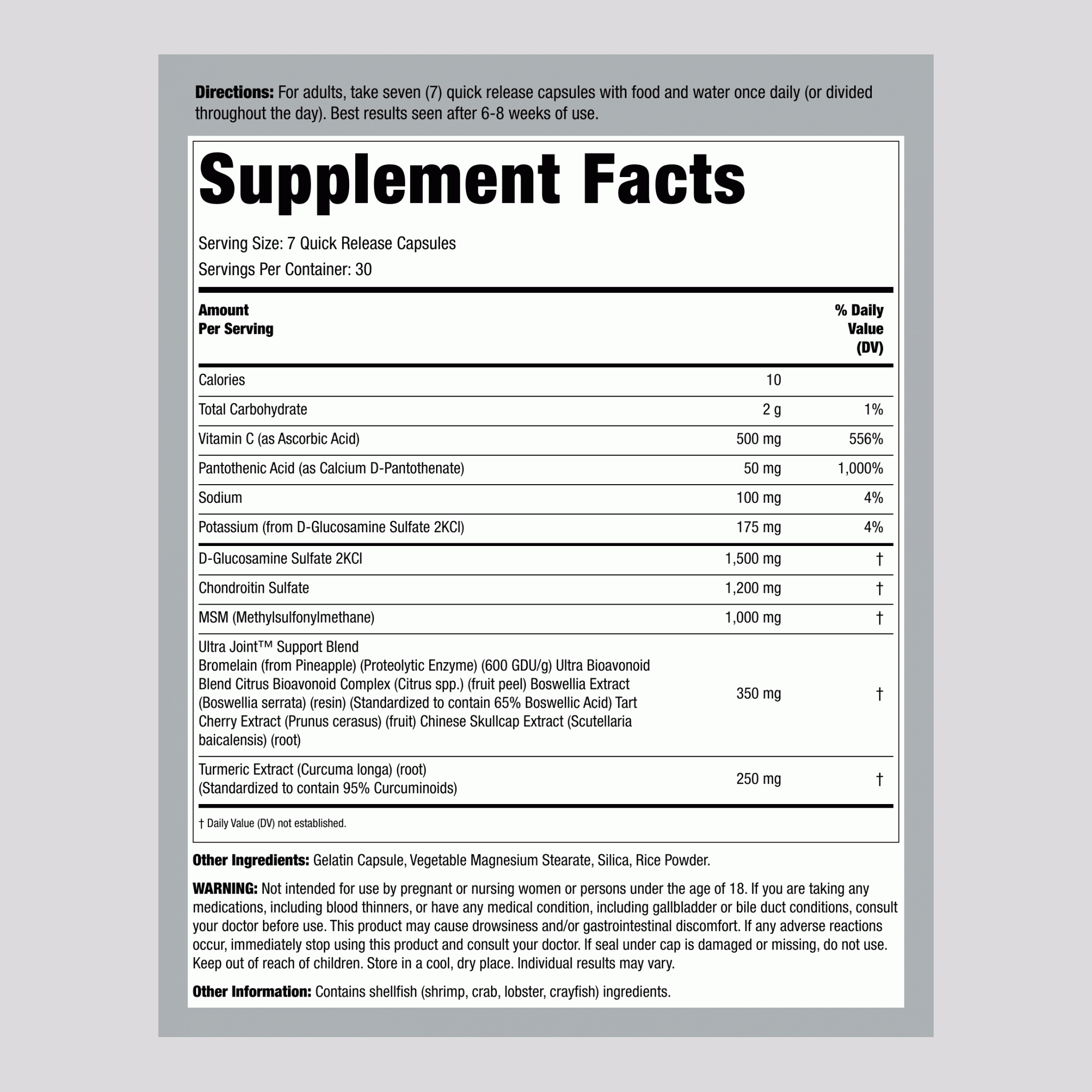 Glucosamine, Chondroitin, Turmeric & MSM UltraJoint, 210 Capsules, 2  Bottles