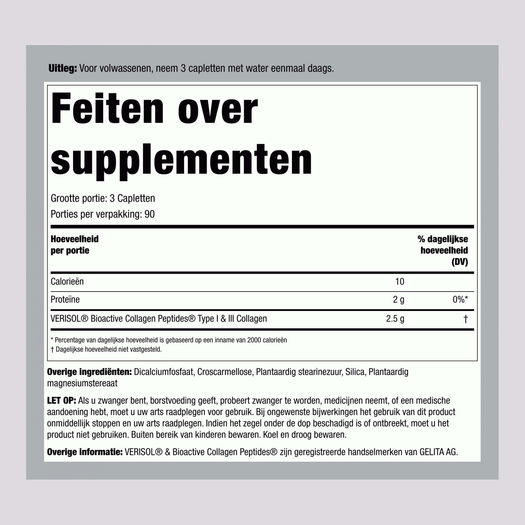 Skin Rejuvenator met Verisol Bioactieve Collageen Peptiden, 270 Tabletten