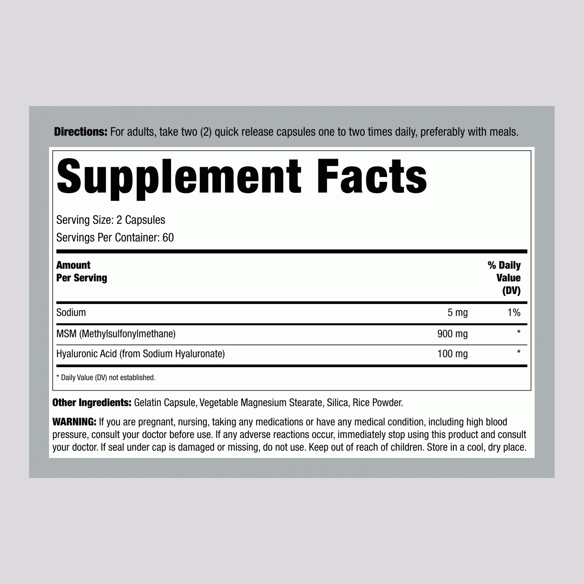 透明質酸含二甲基碸 120 快速釋放膠囊       