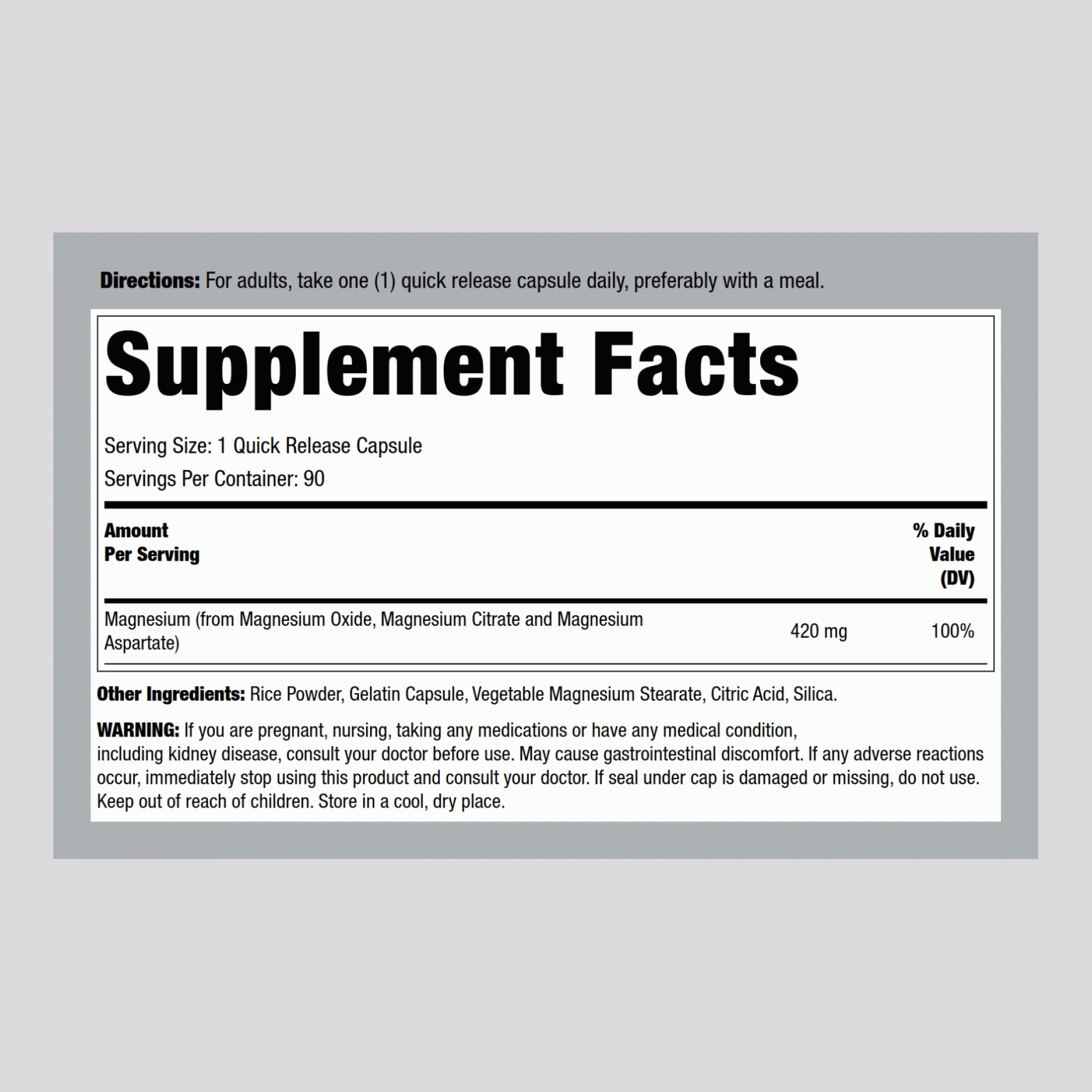 三重鎂 420 mg 90 快速釋放膠囊     