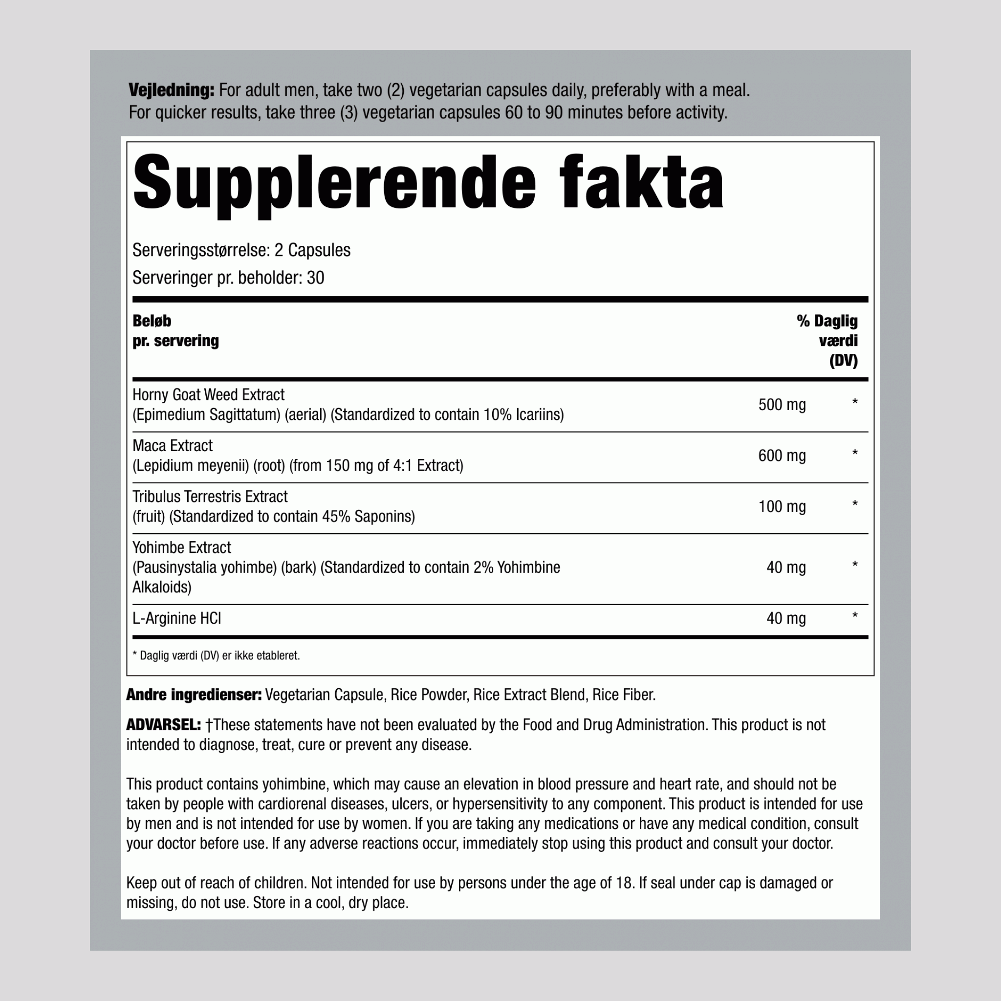 Bispehuekompleks,  500 mg (pr. dosering) 60 Kapsler 2 Flasker