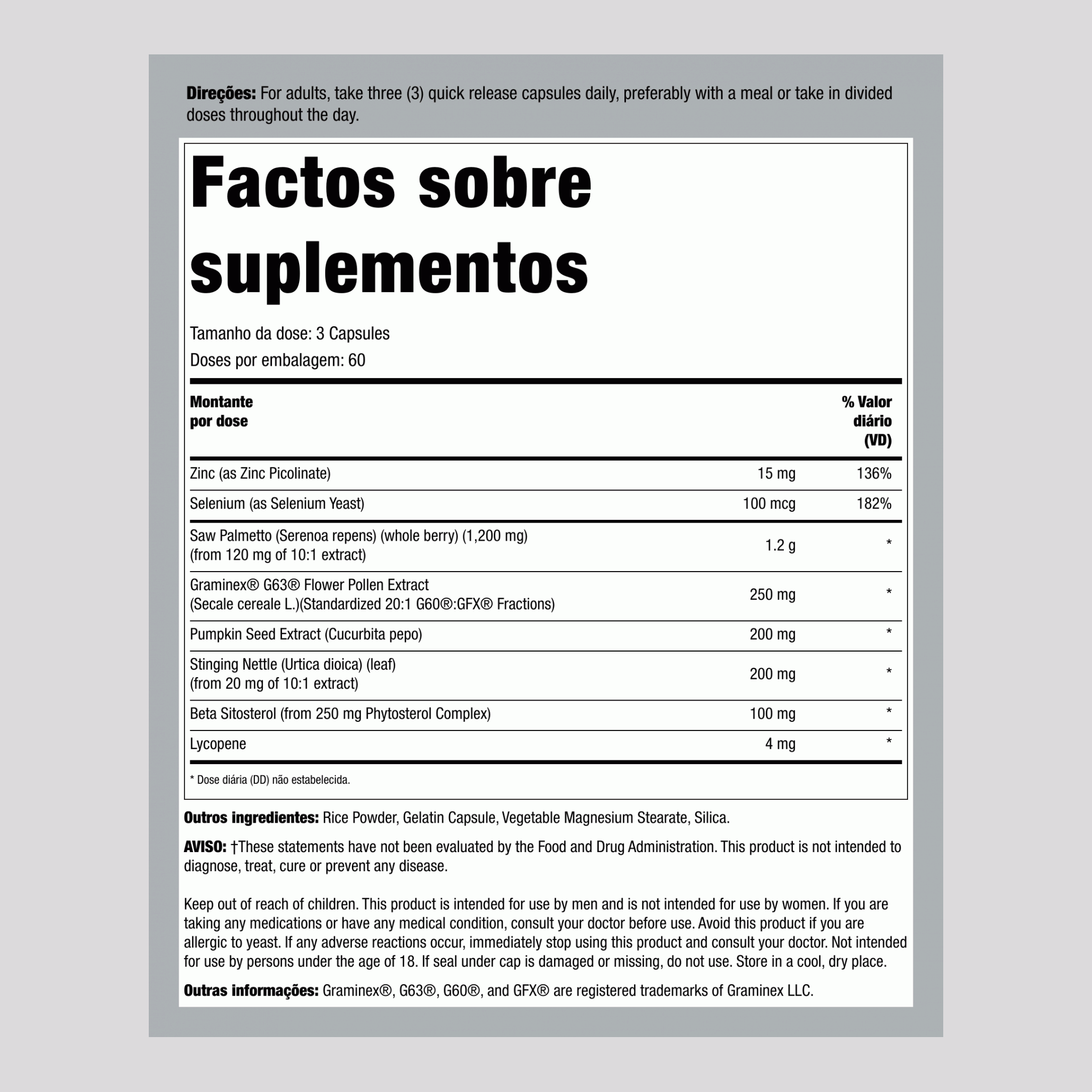 Probiótico 60 bilhões com prebiótico 180 Cápsulas de Rápida Absorção       