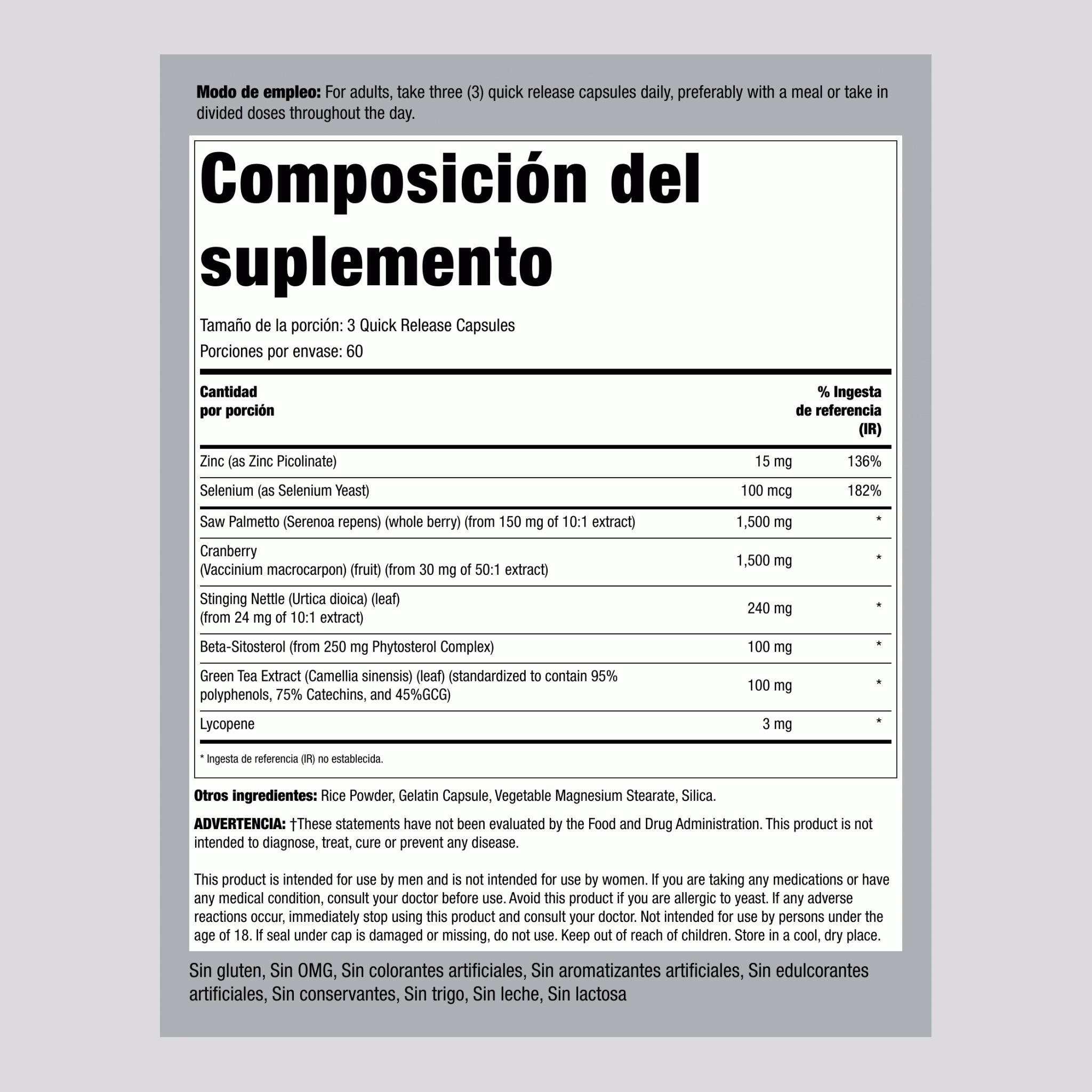 ProstaFit,  180 Cápsulas 2 Botellas/Frascos