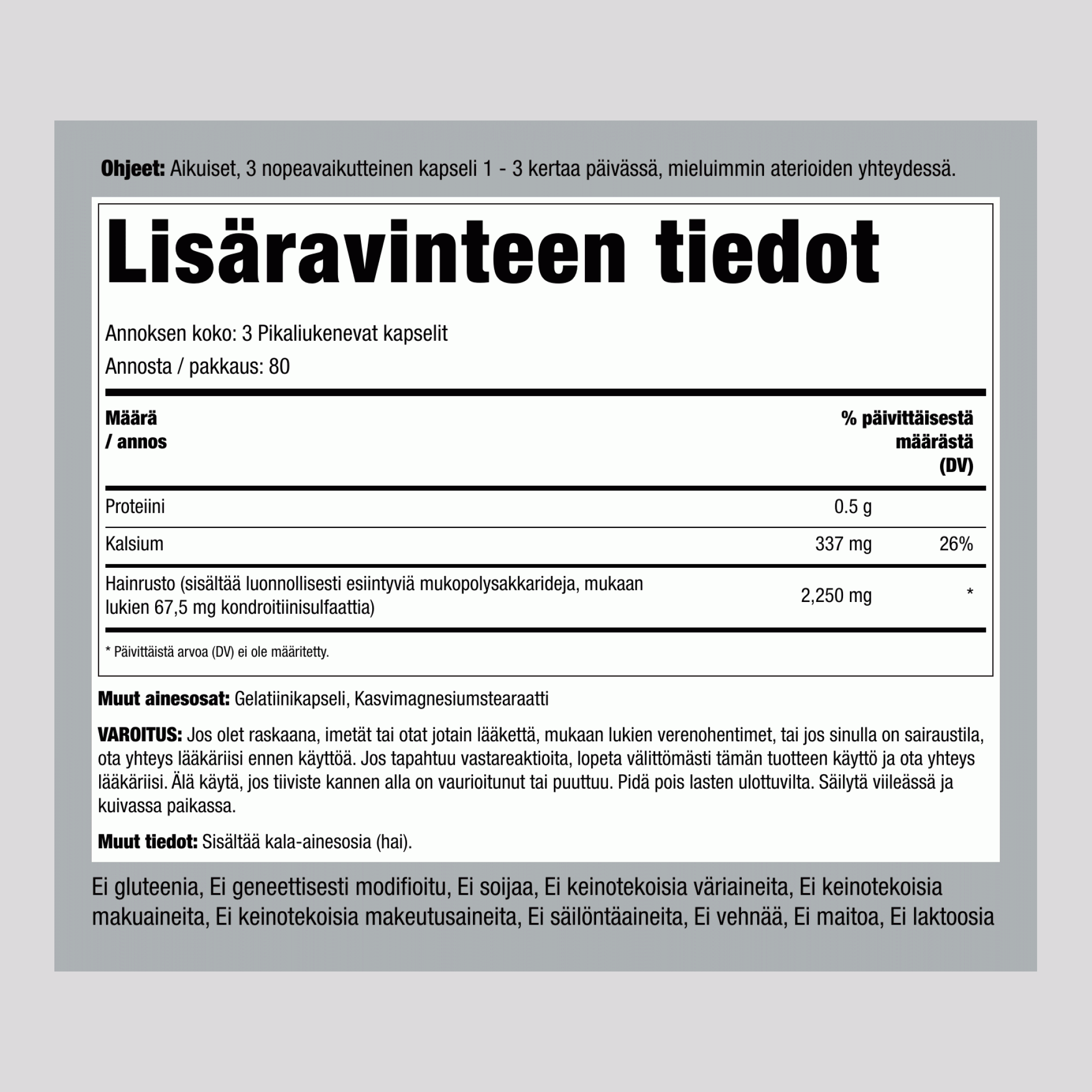 Hainrusto  750 mg 240 Pikaliukenevat kapselit     