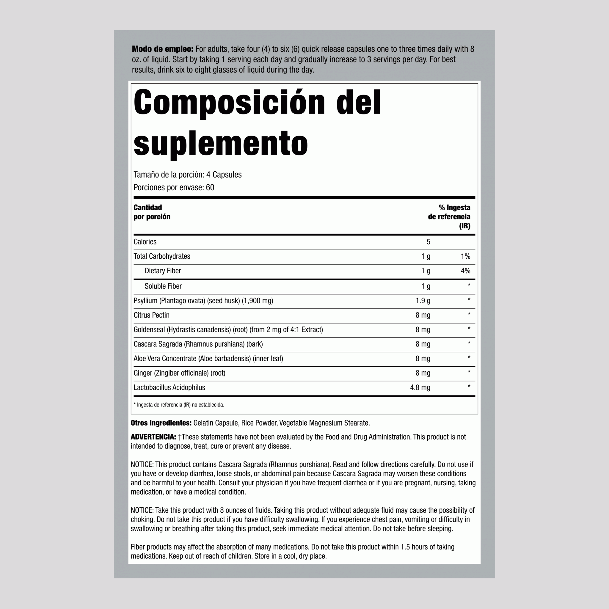 Super Colon Health 240 Cápsulas de liberación rápida       