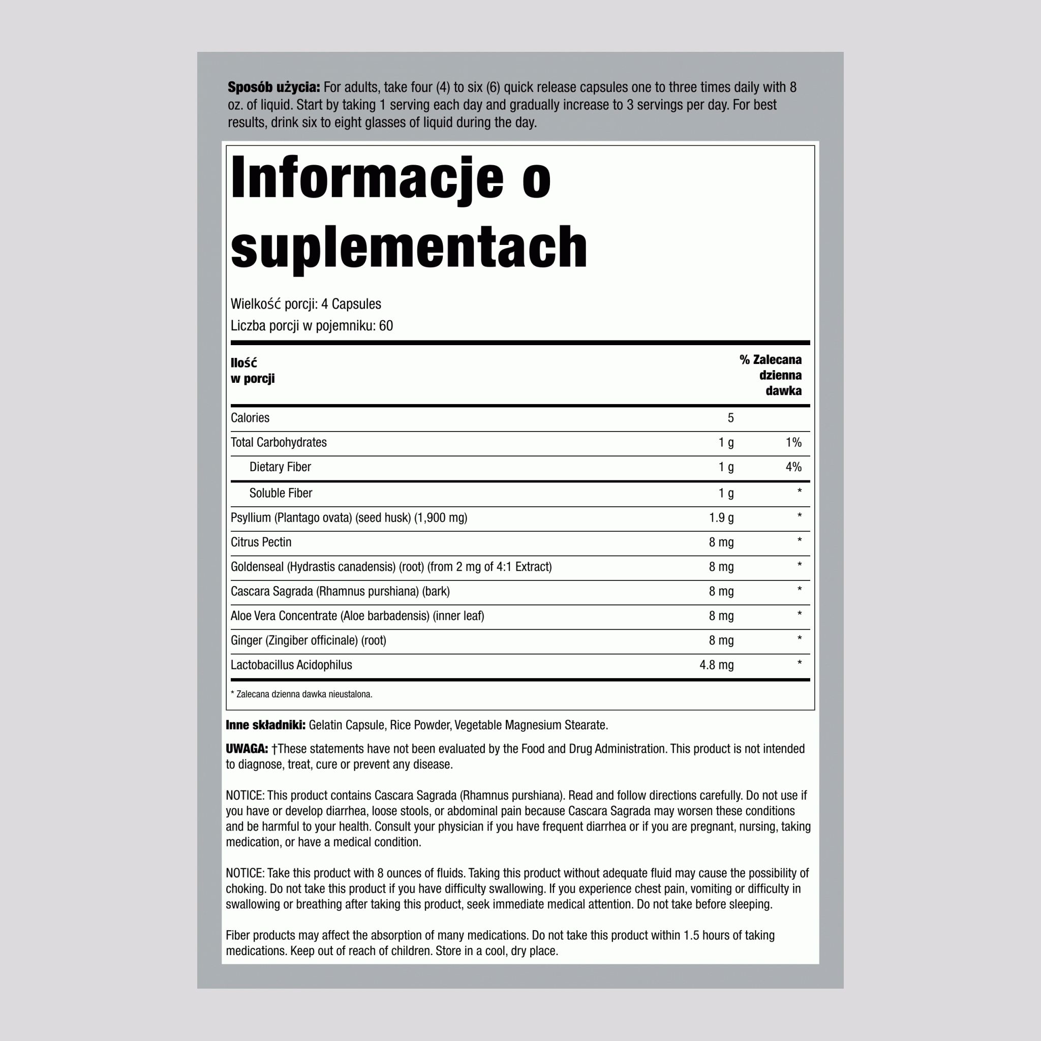 Super Colon Health 240 Kapsułki o szybkim uwalnianiu       