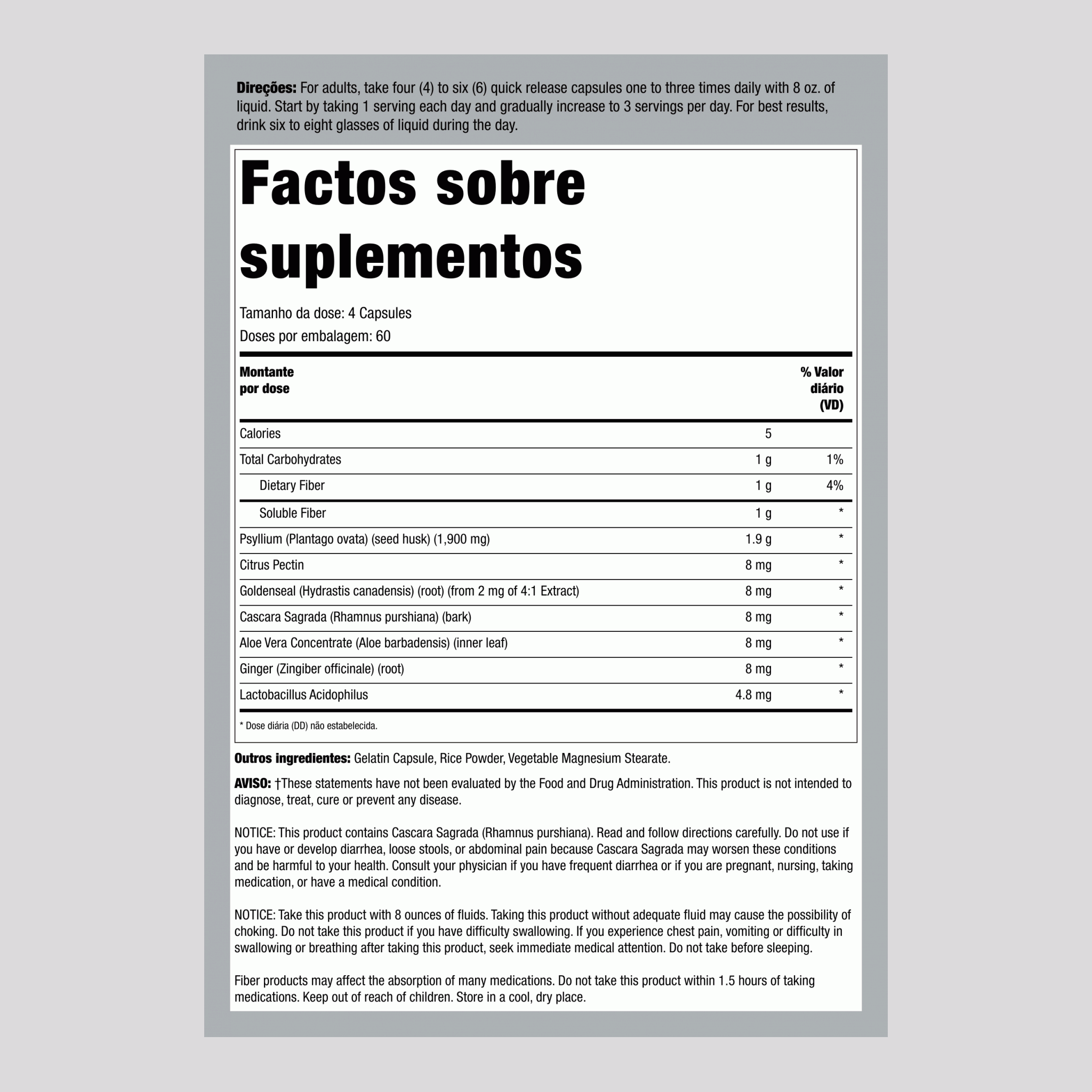 Super saúde do cólon 240 Cápsulas de Rápida Absorção 2 Frascos     