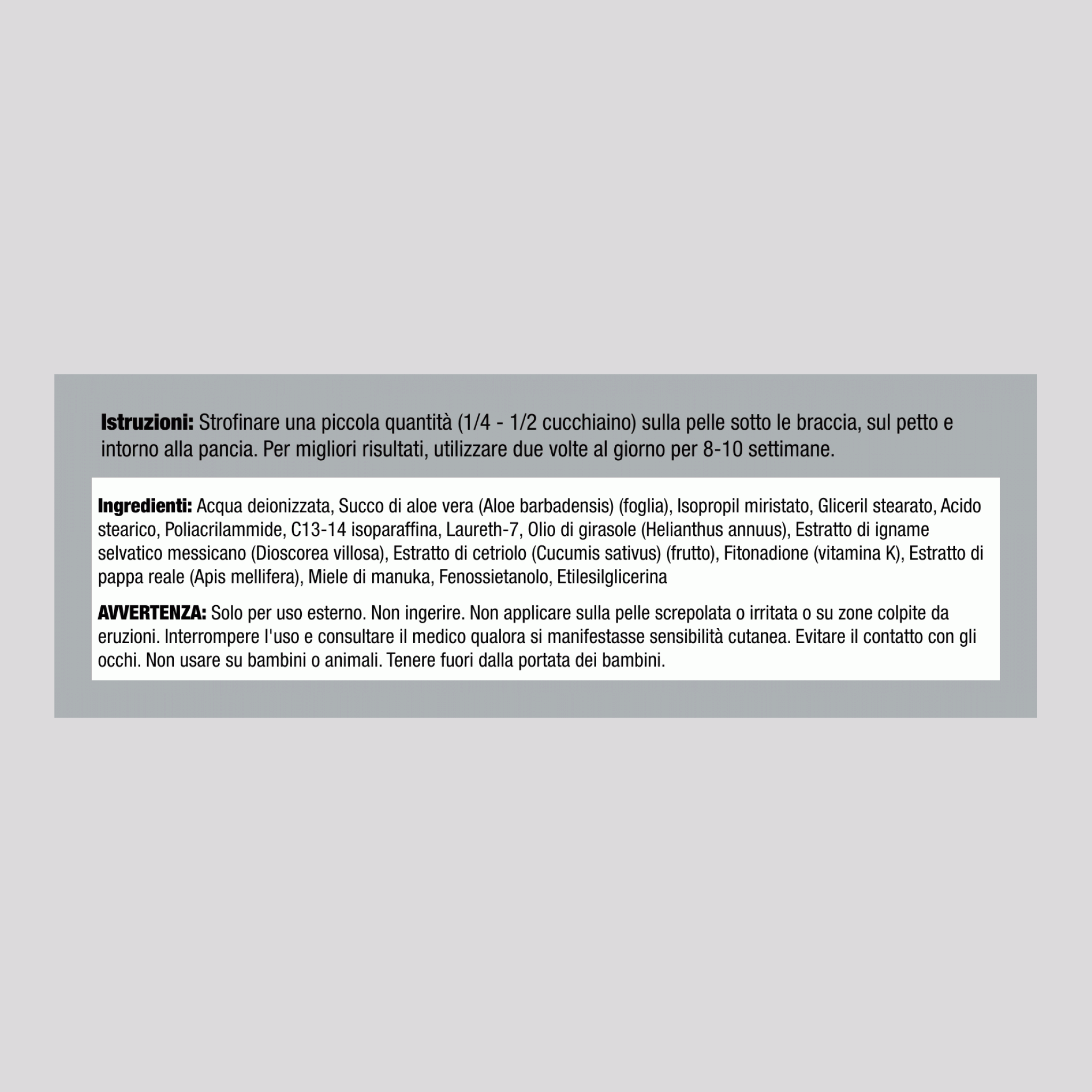 Crema igname selvatico 4 oz 113 g Vaso    