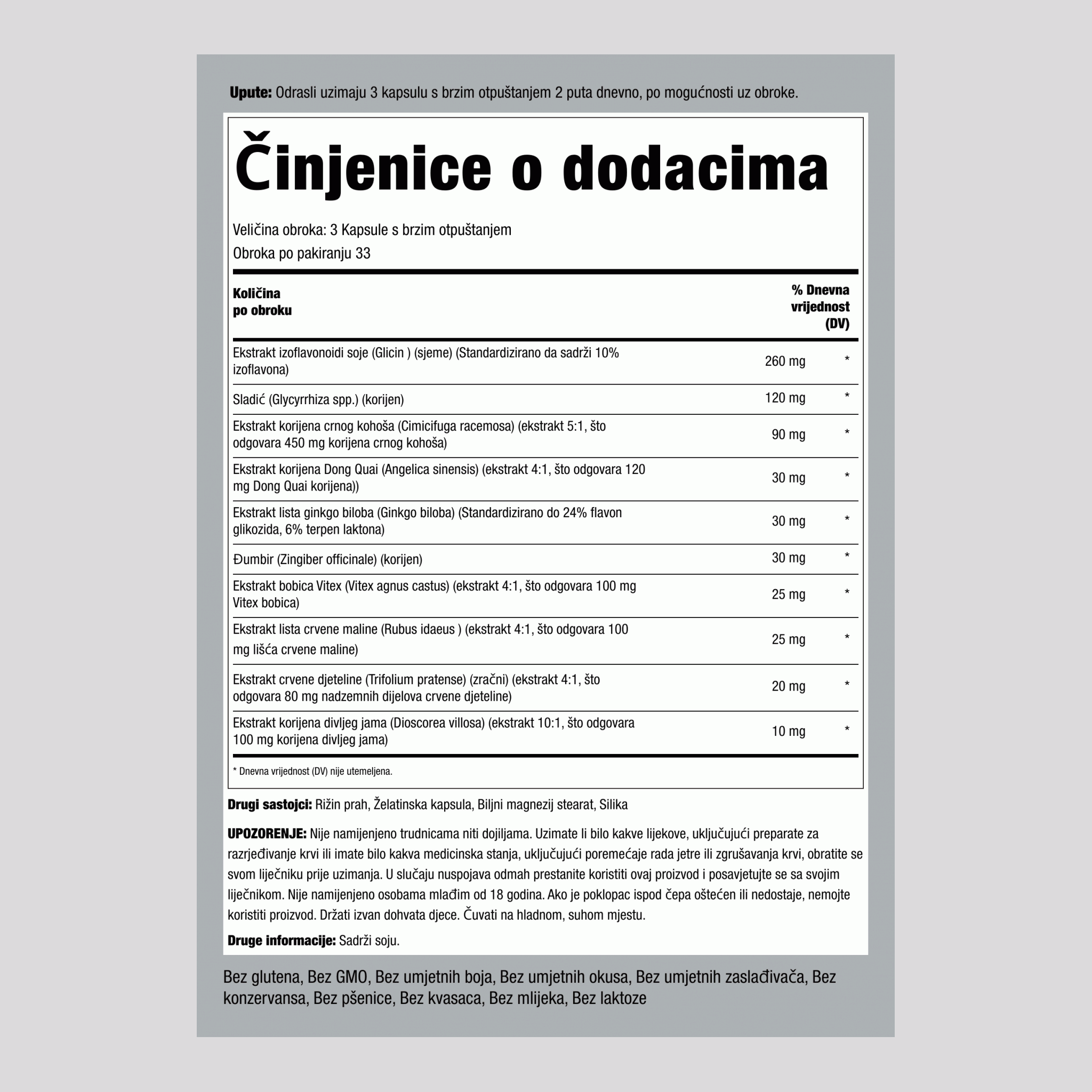 Menopause Ease,  100 Kapsule s brzim otpuštanjem 2 Boce