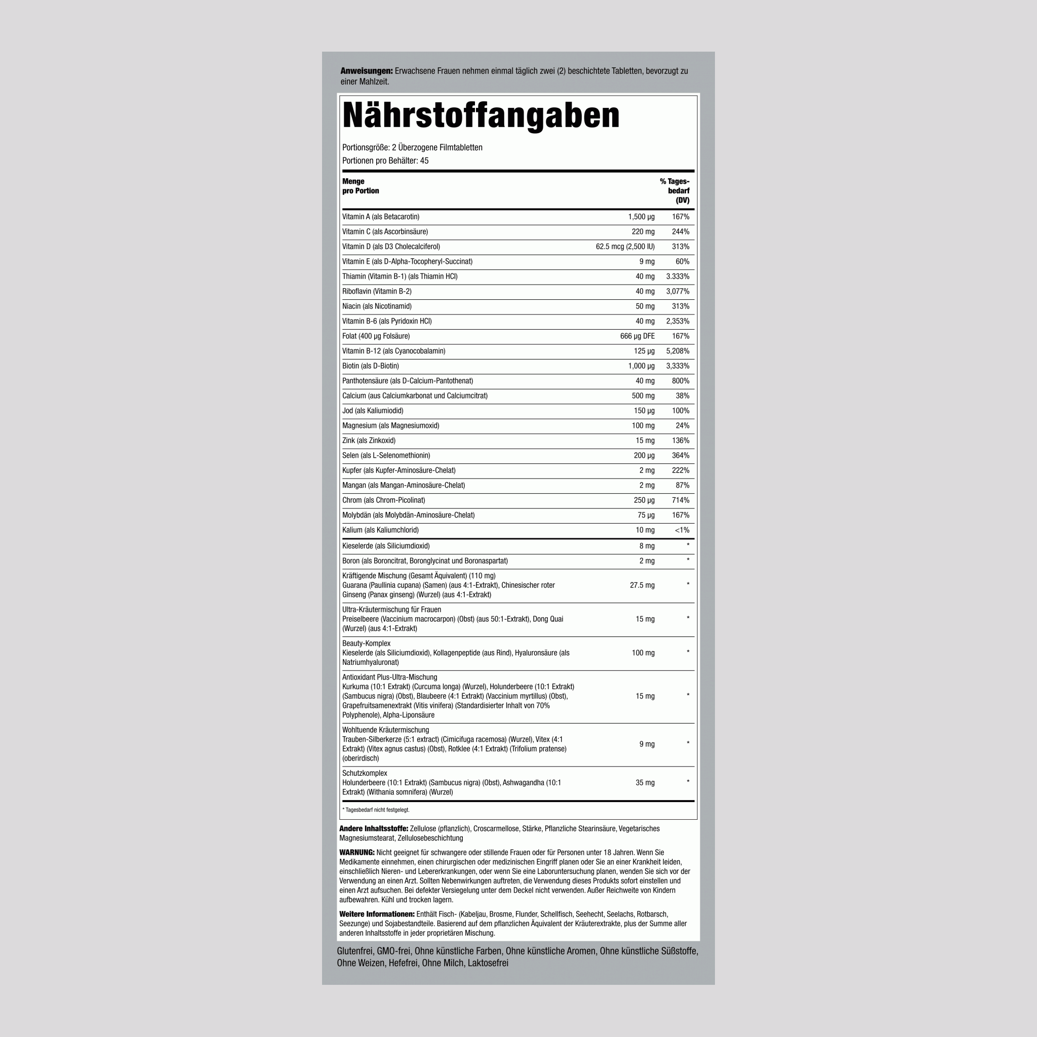 Mega Multi für Frauen 90 Überzogene Filmtabletten       