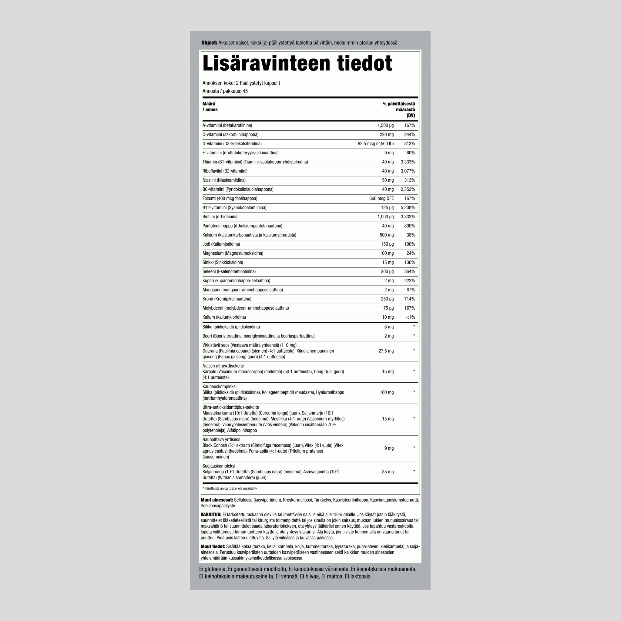 Naisten Mega-multi 90 Päällystetyt kapselit       