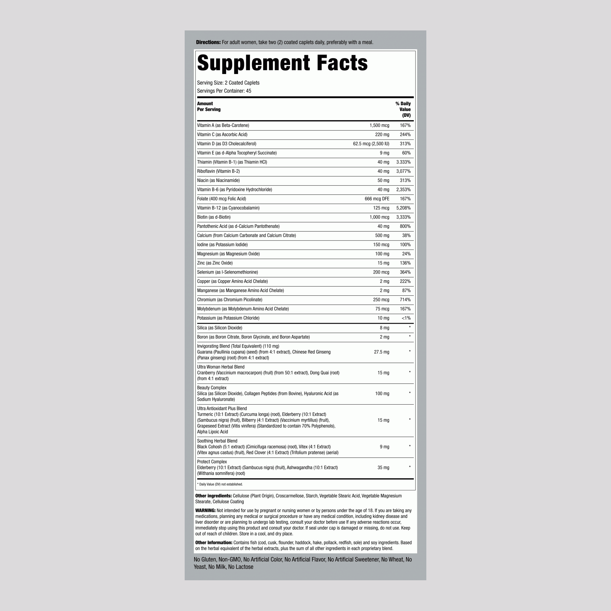 女性 Mega 複合維生素 90 衣膜錠       