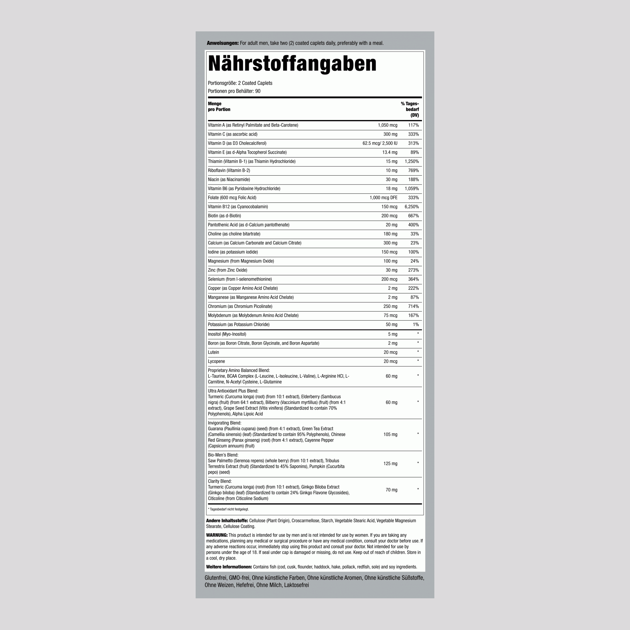 Männer 45+ Multi 180 Tabletten       