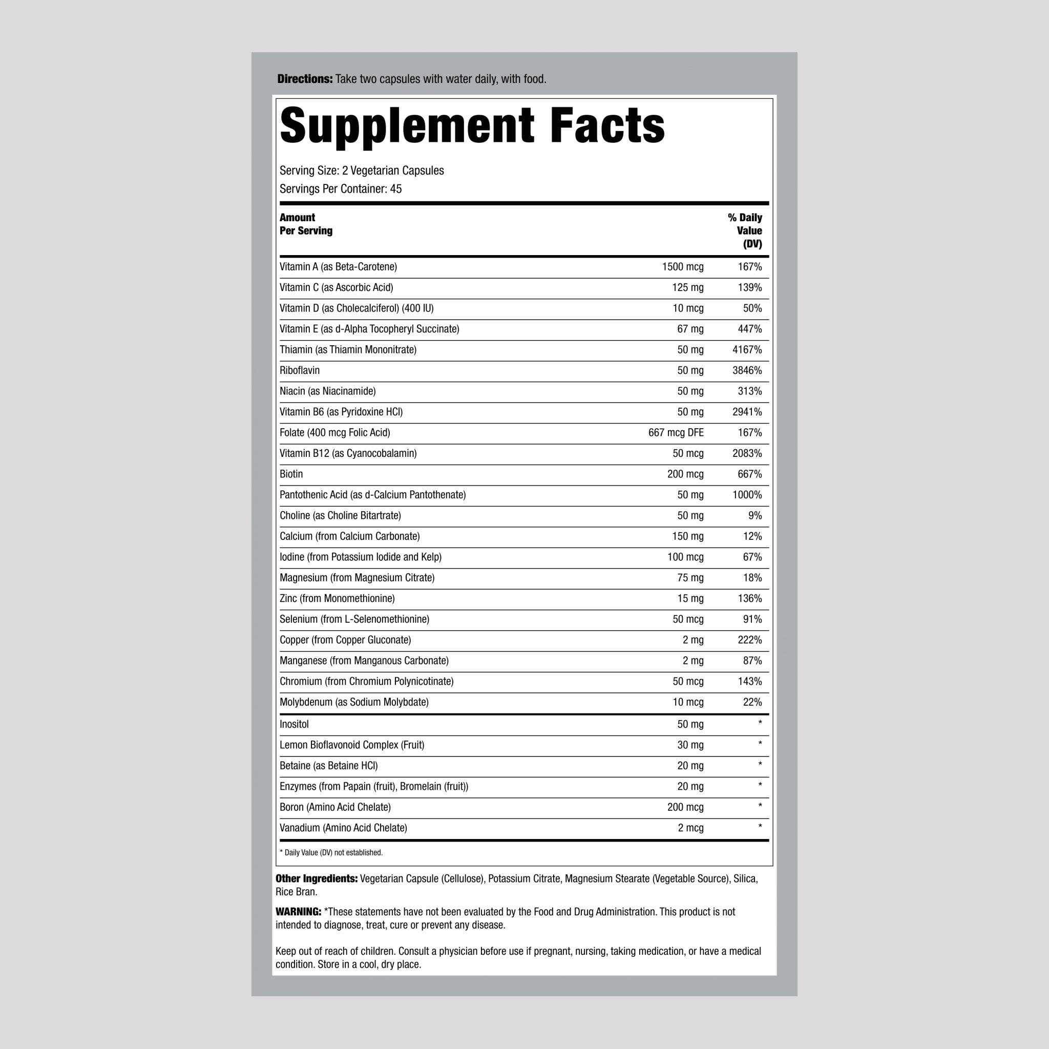 多維片無鐵 90 素食專用膠囊 2 瓶子     