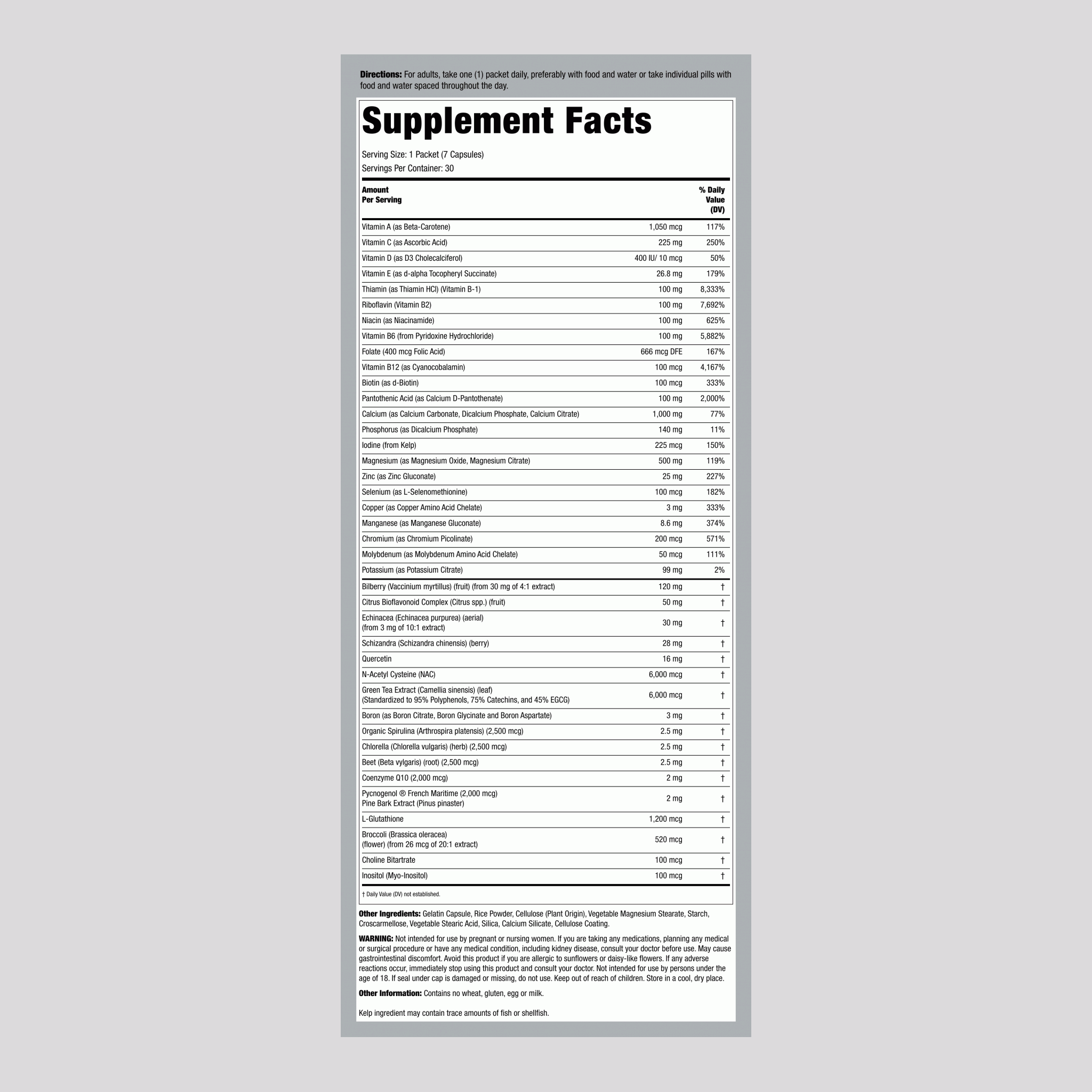 多種維生素&礦物質套裝2 30 小包       