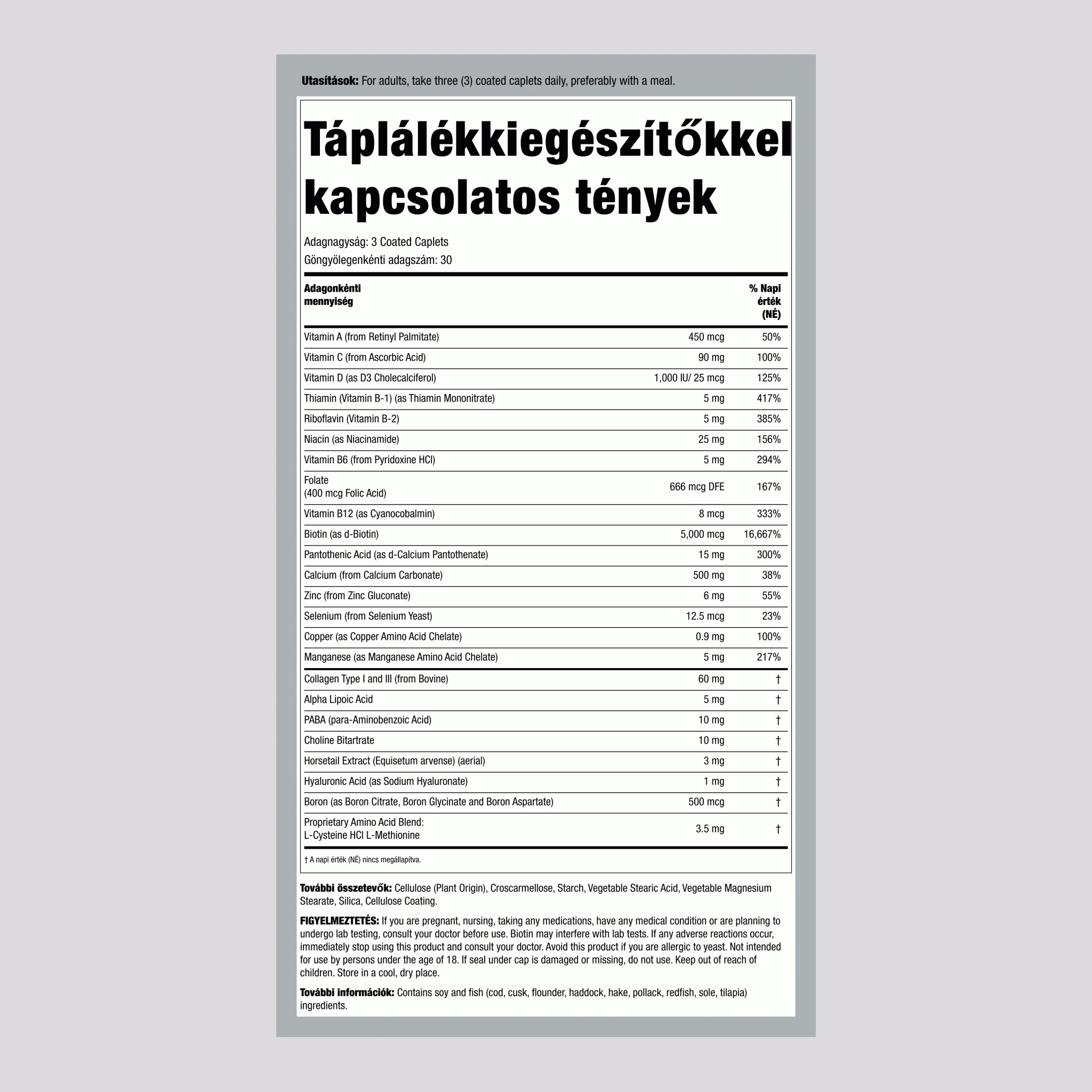 Egészséges haj 90 Bevonatos kapszula       