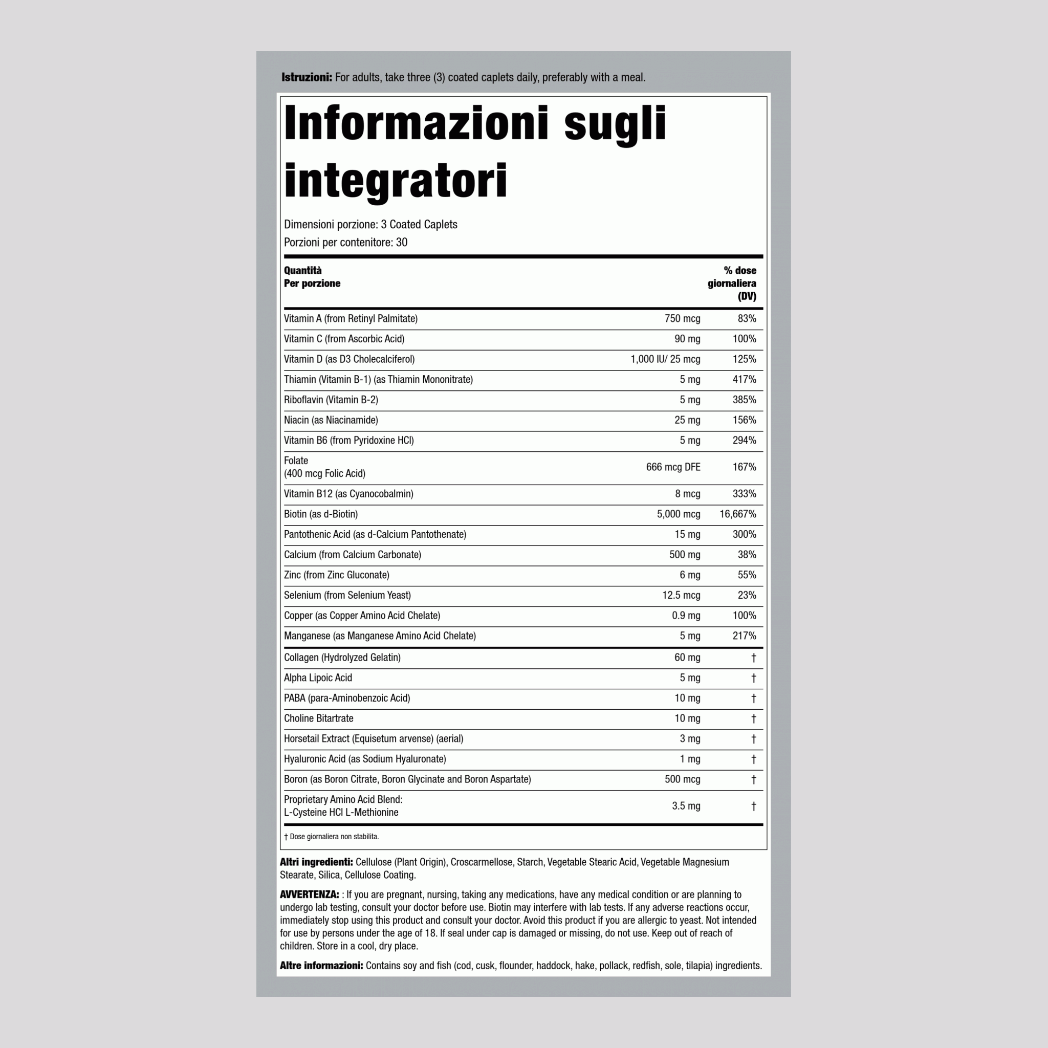 Capelli sani 90 Pastiglie rivestite       