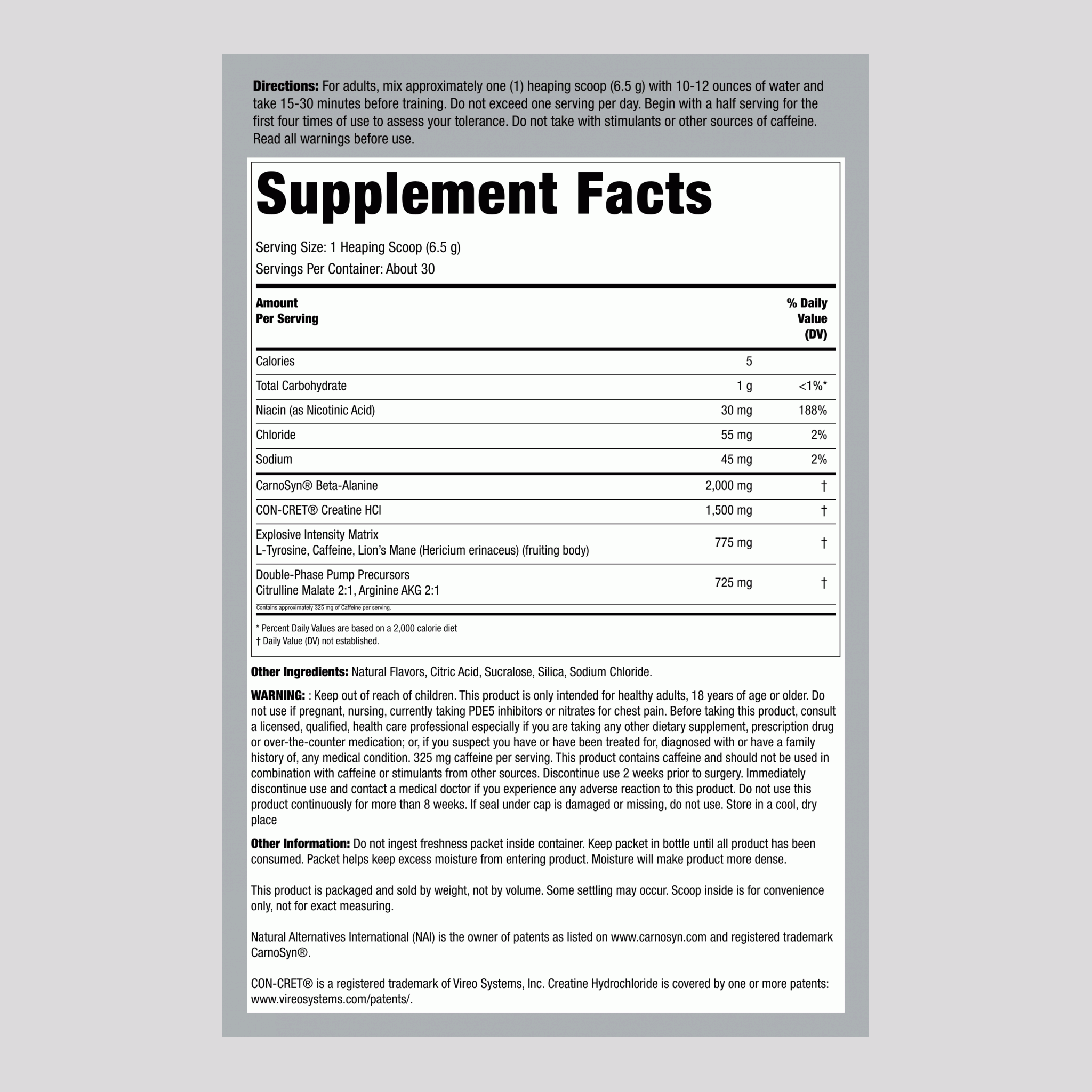 三角部隊運動前濃縮粉（漿果） 6.87 oz 195 g 酒瓶    
