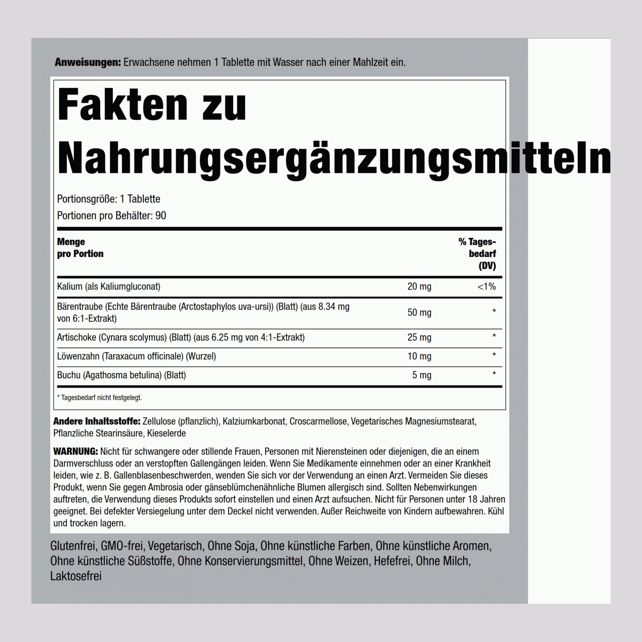 Super Strength-Entwässerungspille 90 Tabletten       