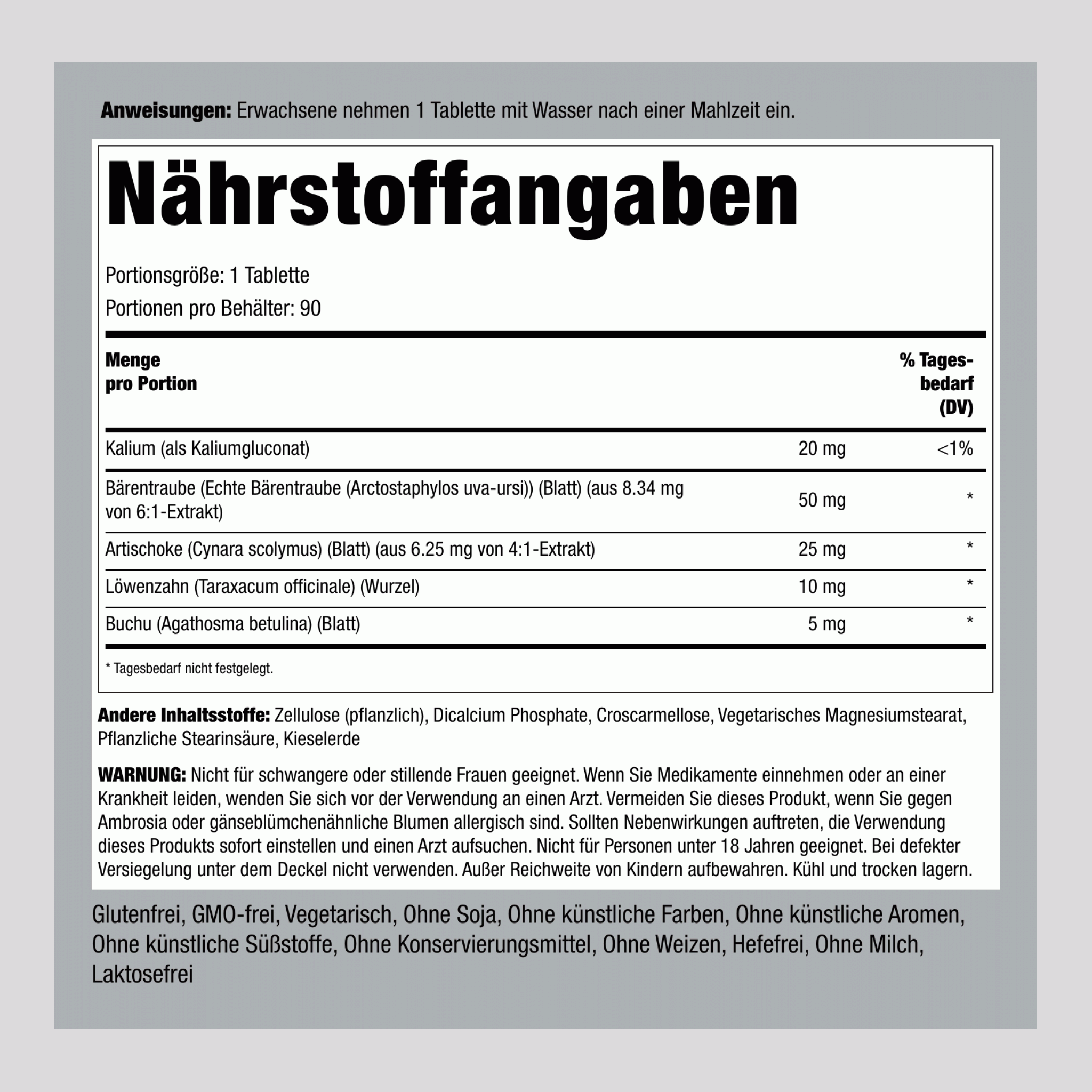 Super Strength-Entwässerungspille,  90 Tabletten 2 Flaschen
