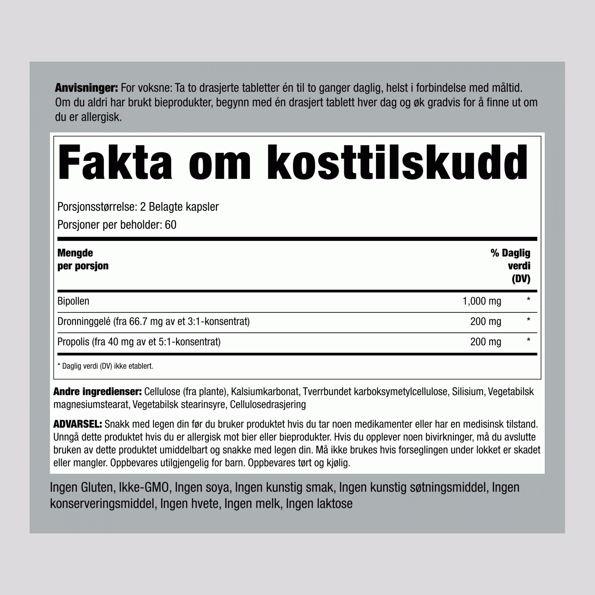 Uovertruffen biepollen - Complex 120 Belagte kapsler       