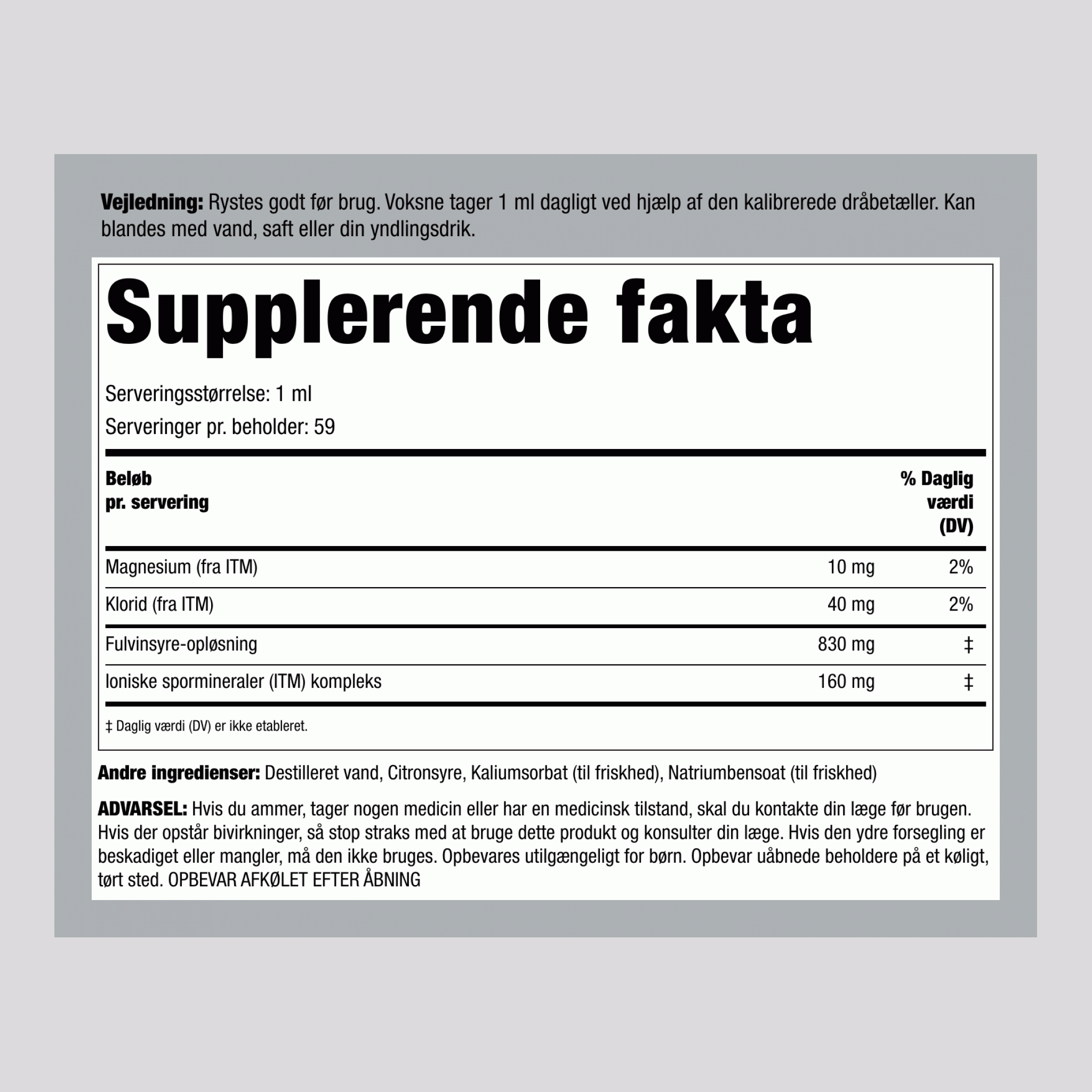 Fulvinsyre med spormineraler 2 fl oz (59 ml) Pipetteflaske   