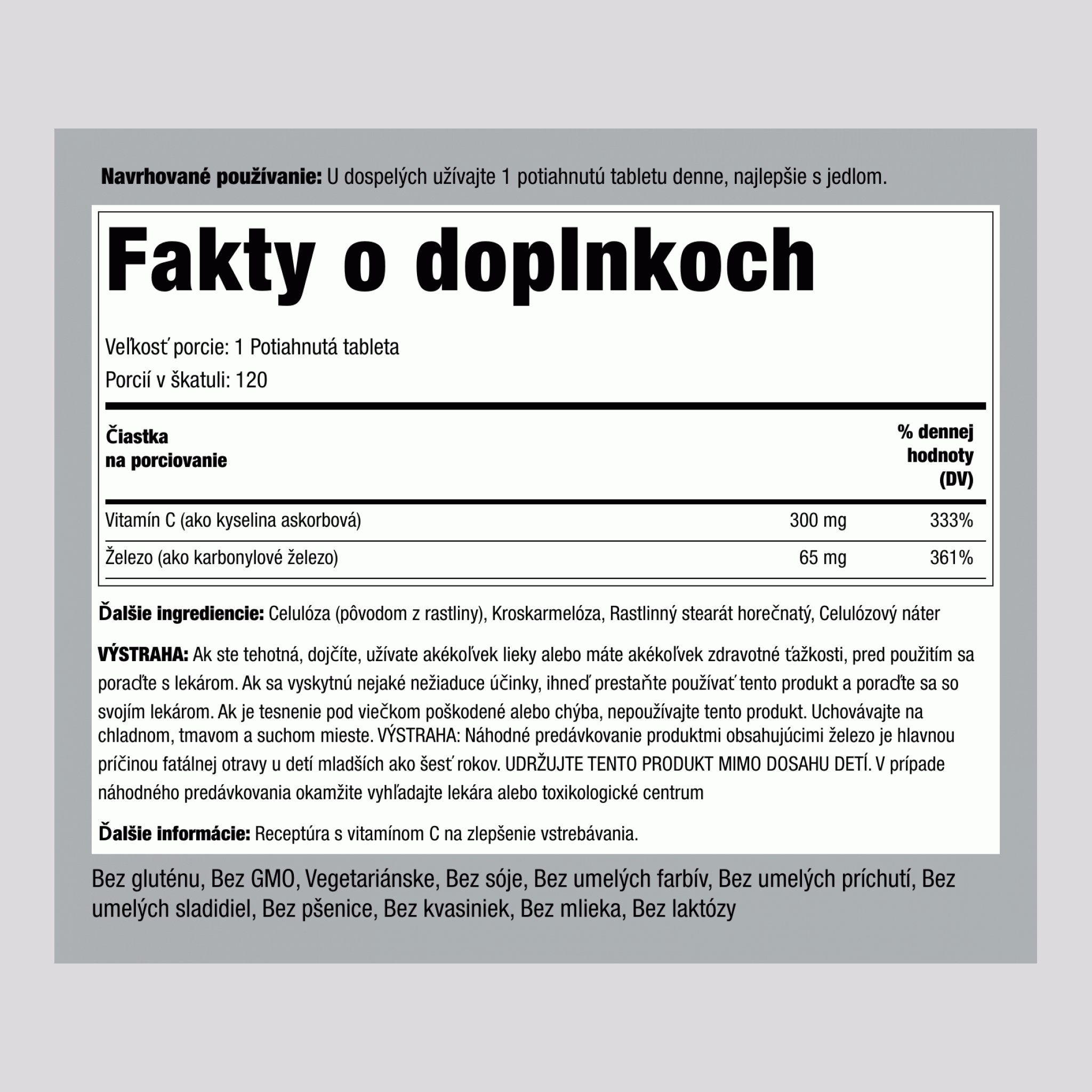 Železo + vitamín C