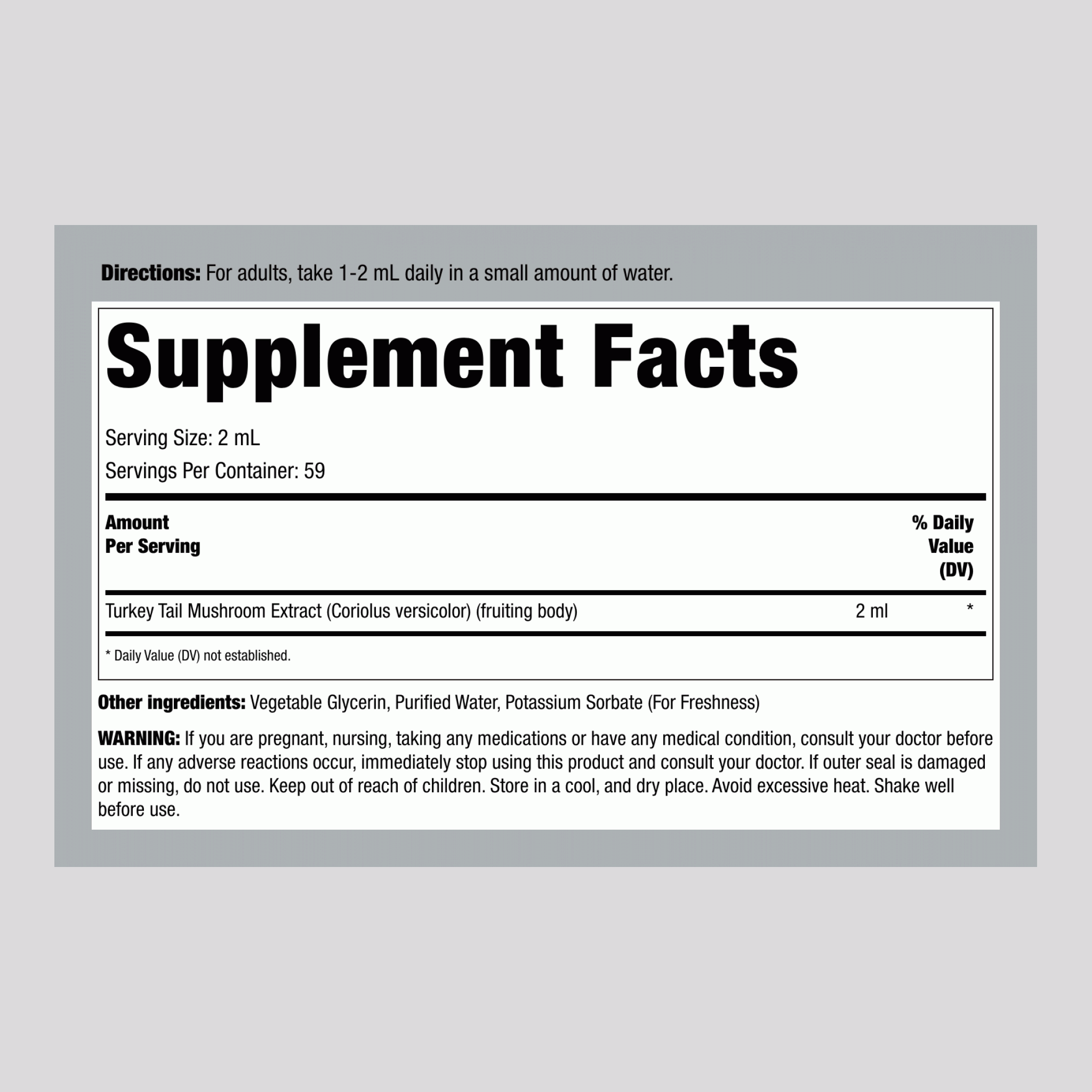 雲芝液體萃取物 4 2 fl oz  (118 毫升) 滴管瓶 2 滴管瓶     