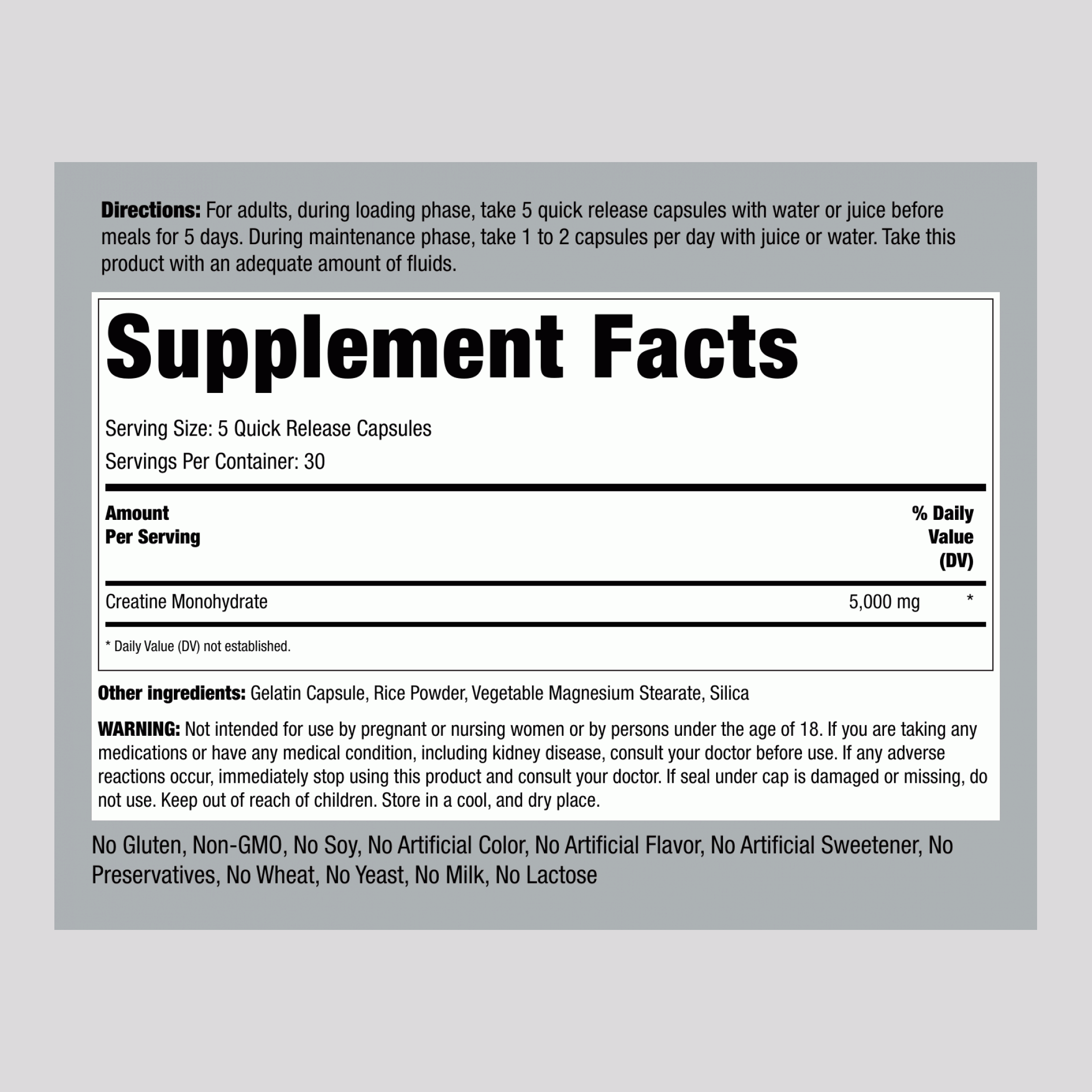 微粉化肌酸 5000 mg 150 快速釋放膠囊    